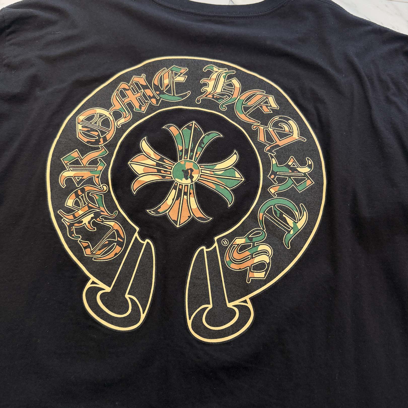 CHROME HEARTS Camo Horseshoe Long Sleeve Tee Size XL クロムハーツ カモ ホースシュー ロングスリーブ ティーシャツ サイズXL