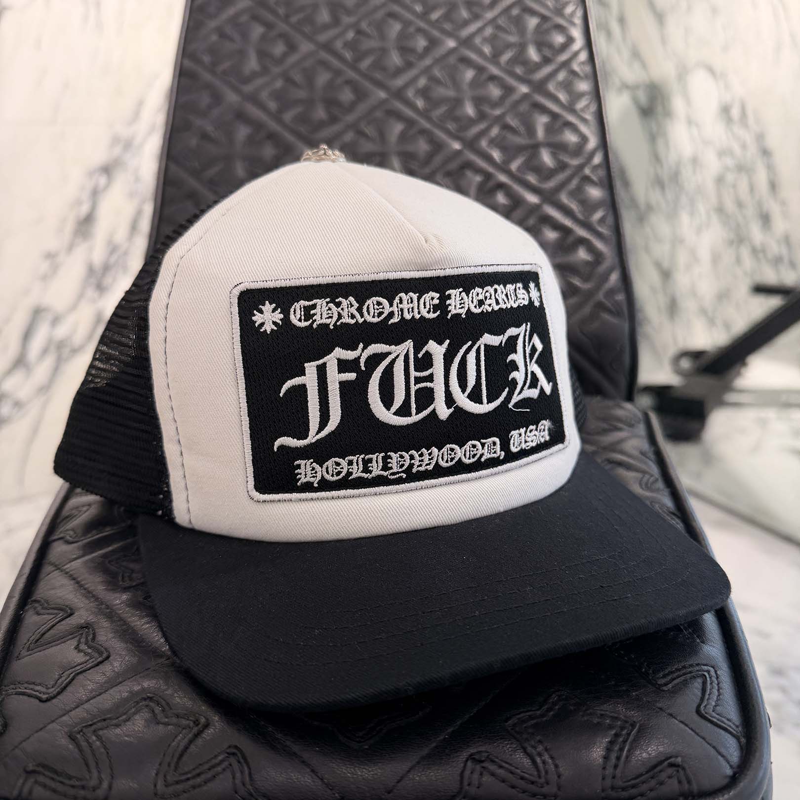 CHROME HEARTS TRUCKER FUCK CAP Size ONE SIZE (53-60) クロムハーツ トラッカーキャップ メッシュキャップ FUCKパッチ サイズONE SIZE (53-60)