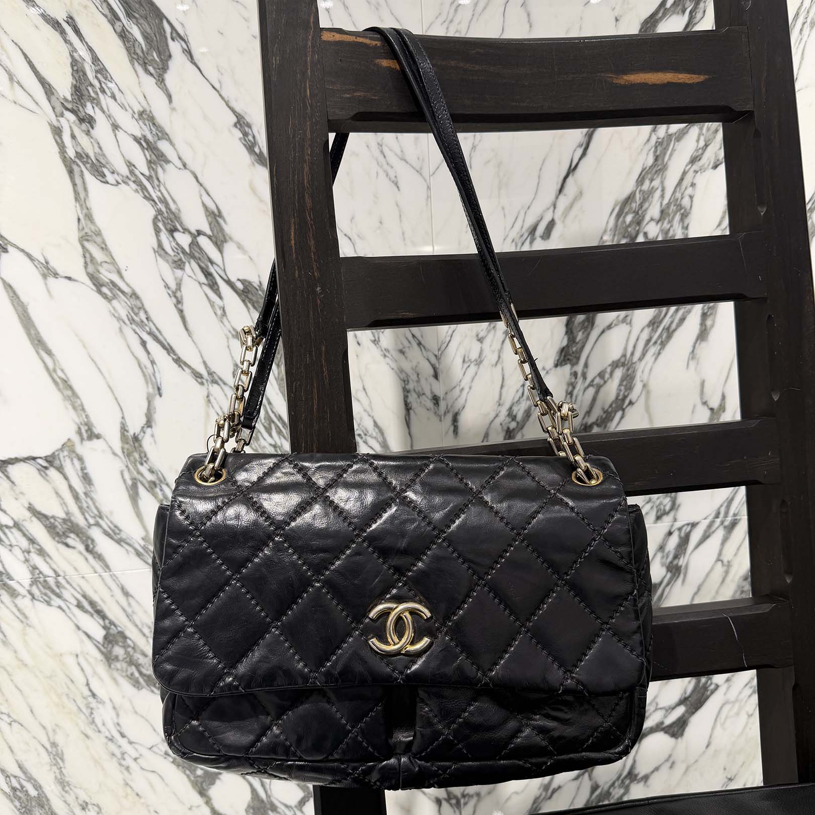 CHANEL Matelasse Wild Stitch Chain Shoulder Bag シャネル