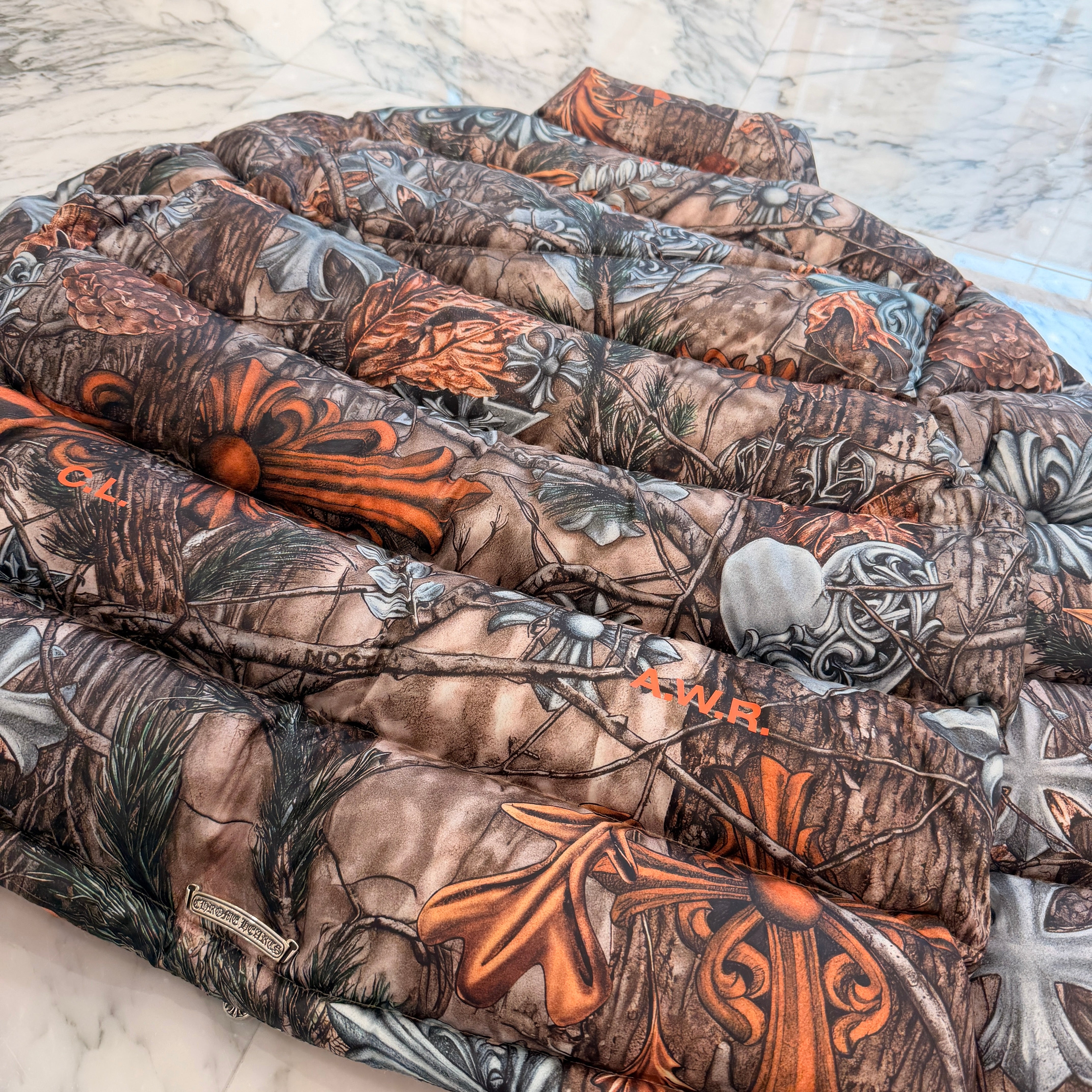 クロムハーツ 激レア　ビンテージ　正規品　蛍光オレンジ×グレー　タンクトップ 極美品】CHROME HEARTS クロムハーツ シャツ ジャケット WORKN JNKYD