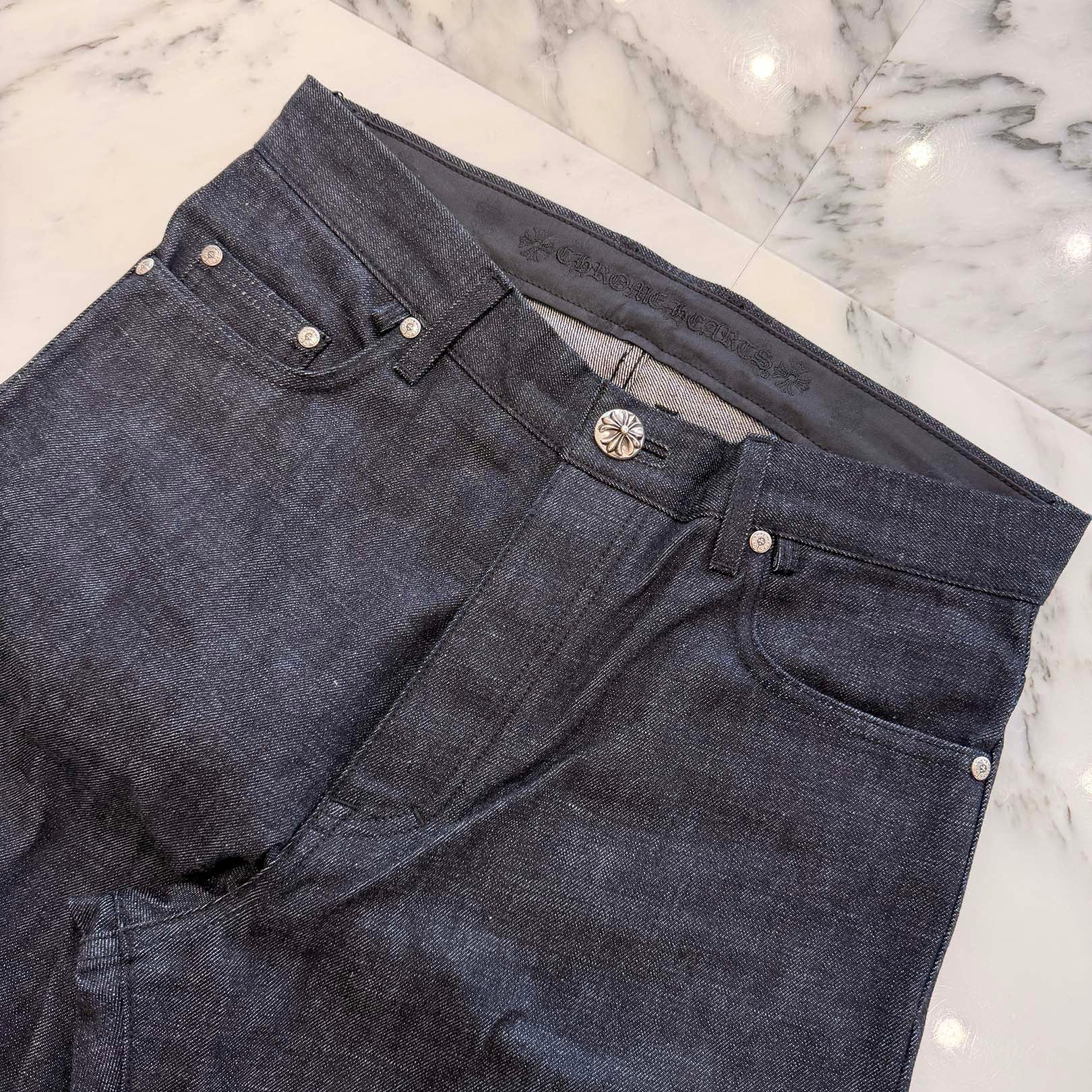 CHROME HEARTS KS FIT Cross Ball Button Denim Pants Size 30 クロムハーツ KSフィット クロスボールボタン デニムパンツ サイズ30