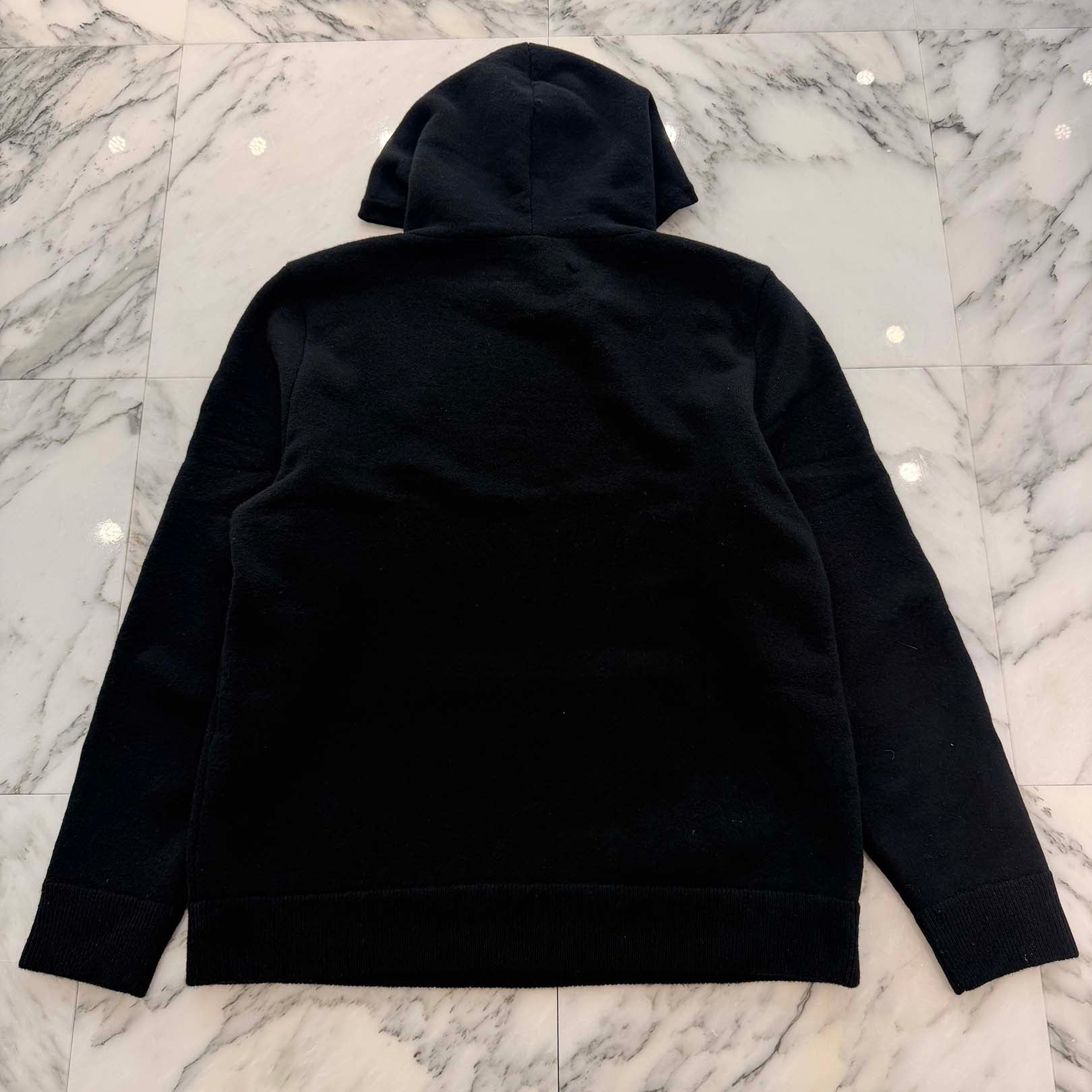 CHROME HEARTS Arm Logo Embroidery Cashmere Knit Pullover Hoodie Size L クロムハーツ アームロゴ刺繍 カシミヤニット プルオーバーフーディー サイズL
