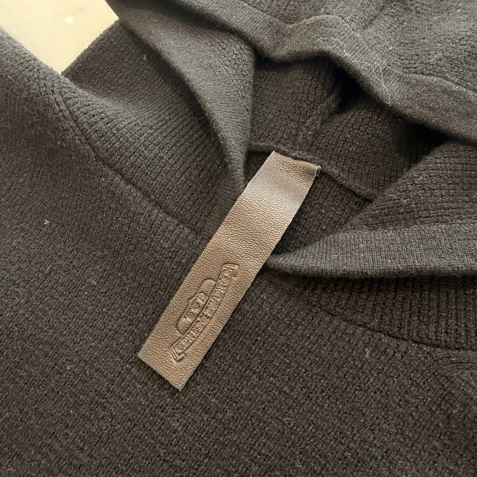 CHROME HEARTS YNOT Vine Dagger Embroidery Cashmere Knit Hoodie Size XL クロムハーツ ワイノット ヴァインダガー ロゴ刺繍 カシミヤニットフーディー サイズXL