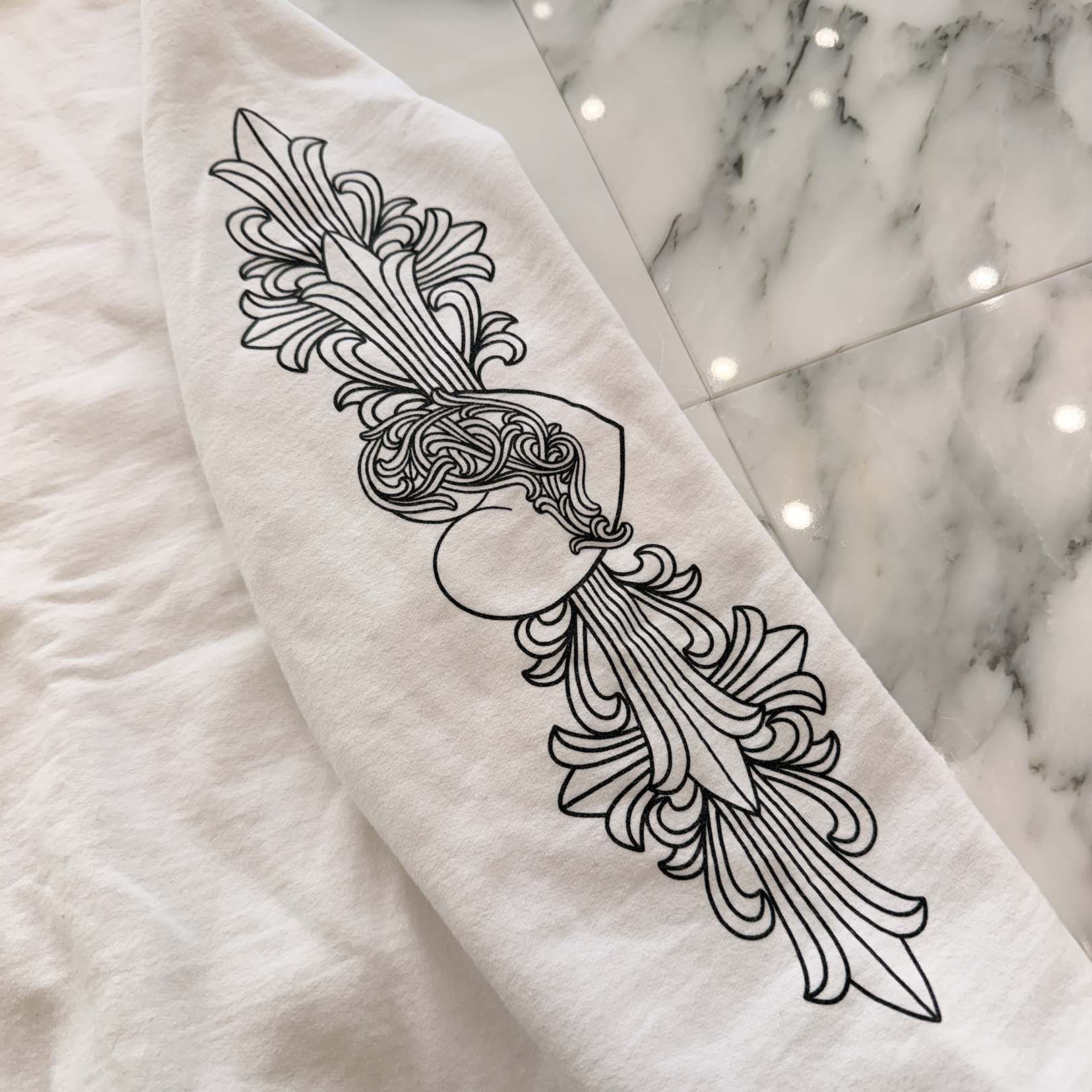 CHROME HEARTS "LOVE YOU" Crew Neck Sweat Shirt Size L クロムハーツ ラブ ユー クルーネック スウェットシャツ サイズL