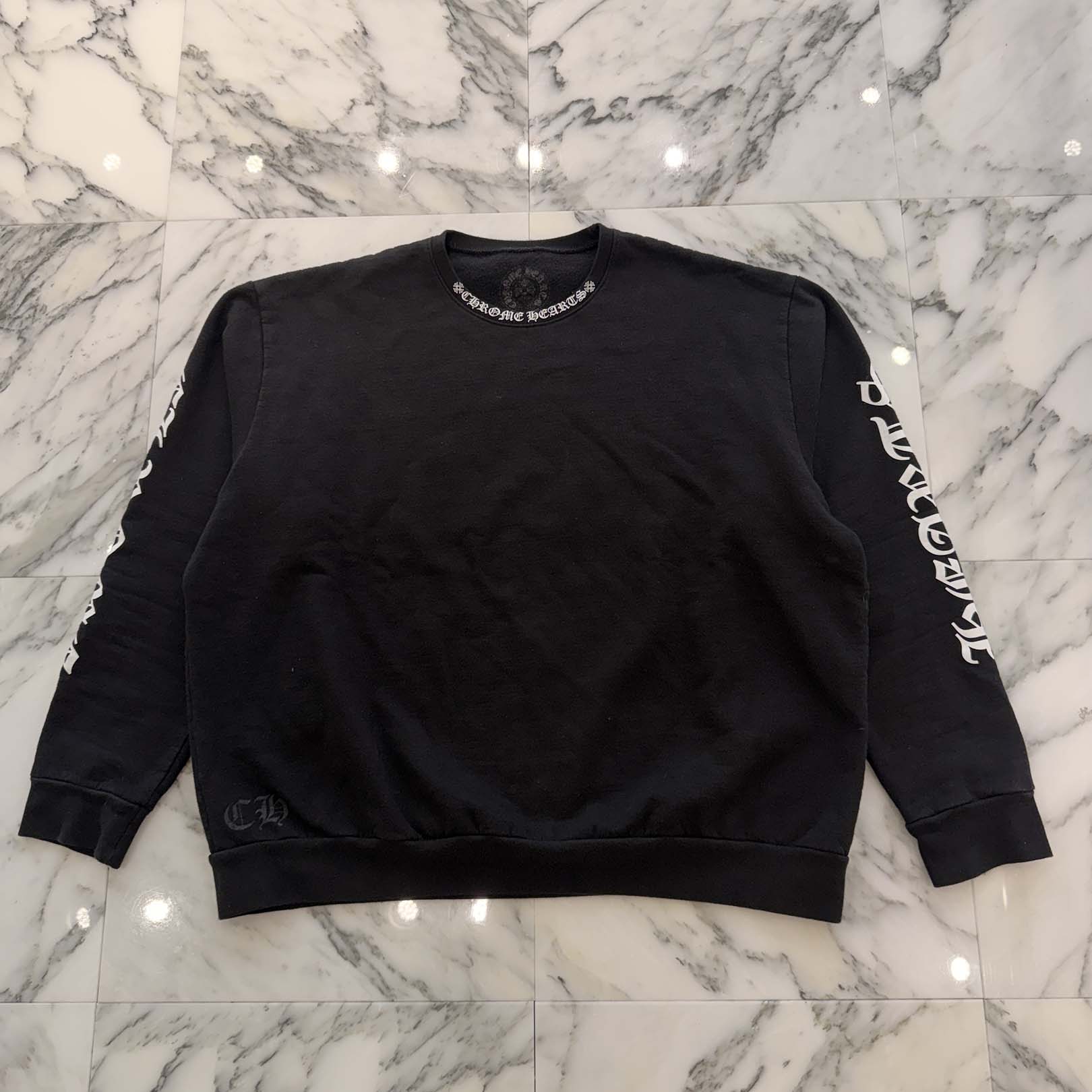 CHROME HEARTS NECK LOGO CREWNECK スウェット　M CHROME HEARTS Neck Logo Crewneck Sweatshirt Size L クロムハーツ