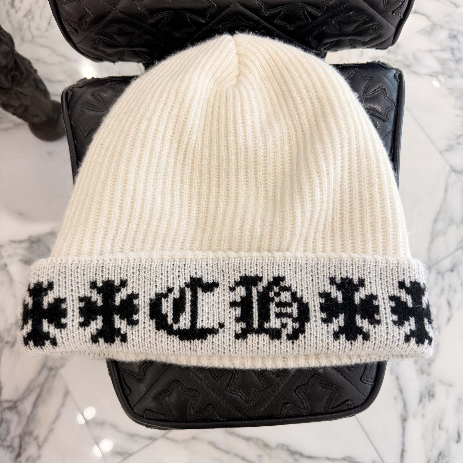 CHROME HEARTS BIG DADDY Cashmere Knit Beanie Size ONE SIZE (53-60) クロムハーツ ビッグダディー カシミヤニット ビーニー サイズONE SIZE (53-60)