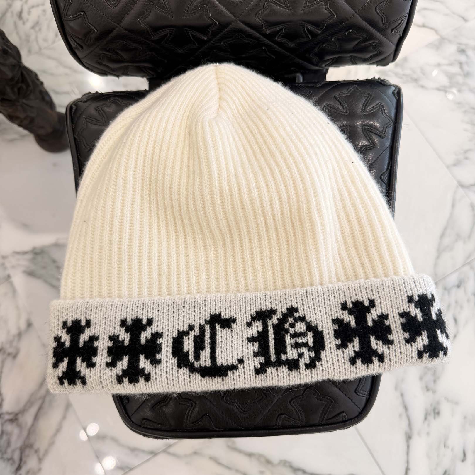CHROME HEARTS BIG DADDY Cashmere Knit Beanie Size ONE SIZE (53-60) クロムハーツ ビッグダディー カシミヤニット ビーニー サイズONE SIZE (53-60)