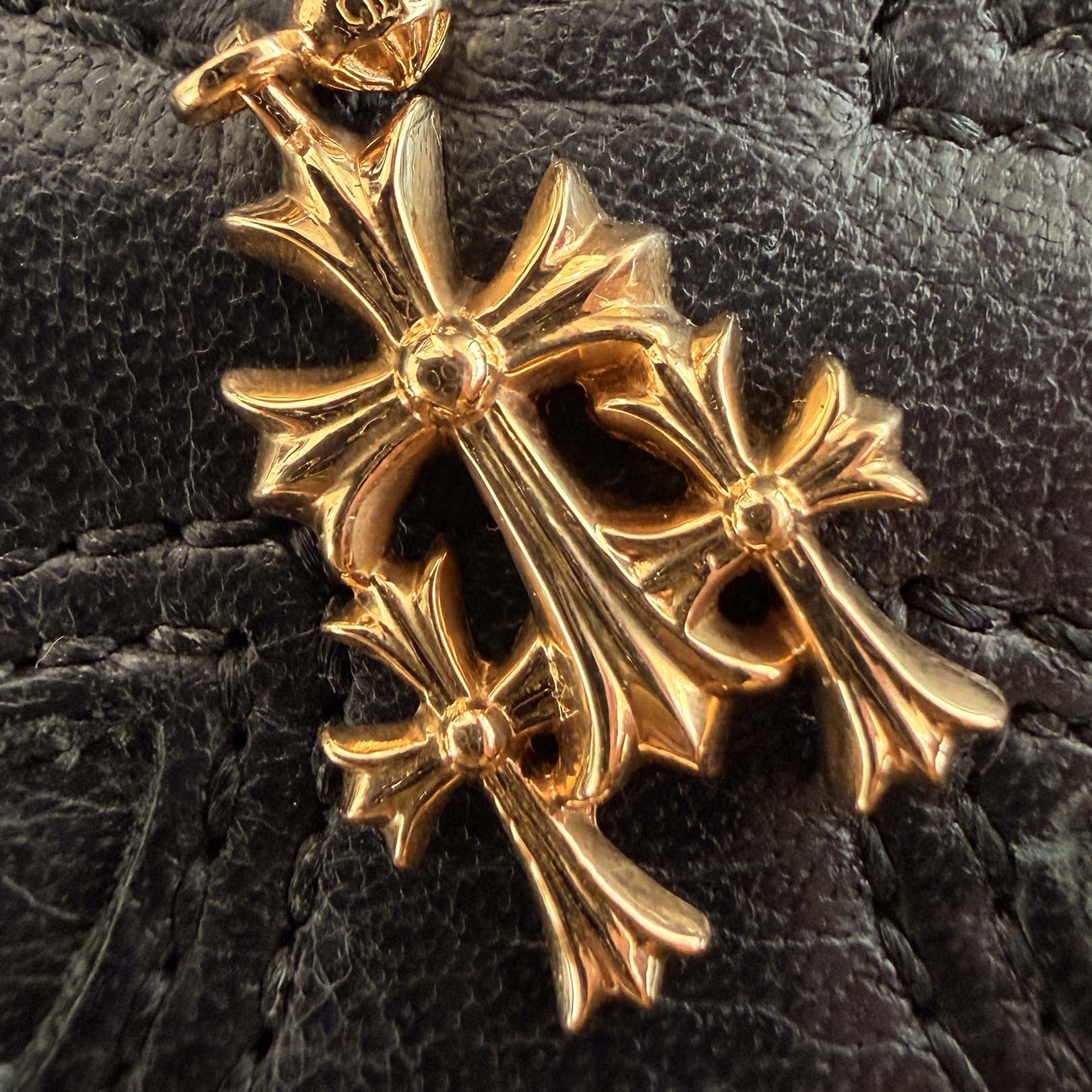 CHROME HEARTS 22K Triple Cross Earring クロムハーツ 22K トリプルクロス イヤリング ピアス