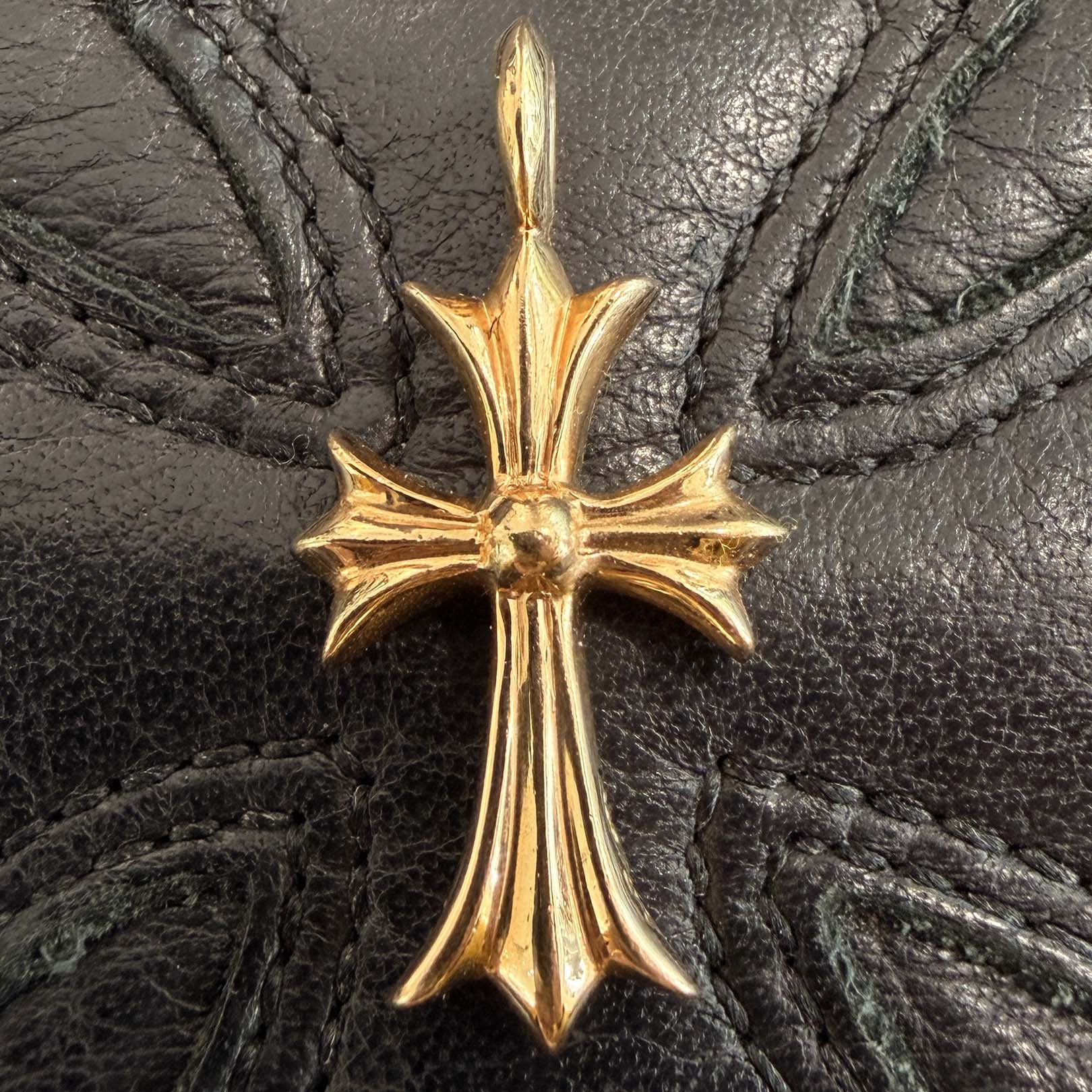 CHROME HEARTS 22K Tiny Fat Cross Pave Diamond Pendant Top クロムハーツ 22K タイニーファット クロス パヴェダイヤモンド ペンダントトップ