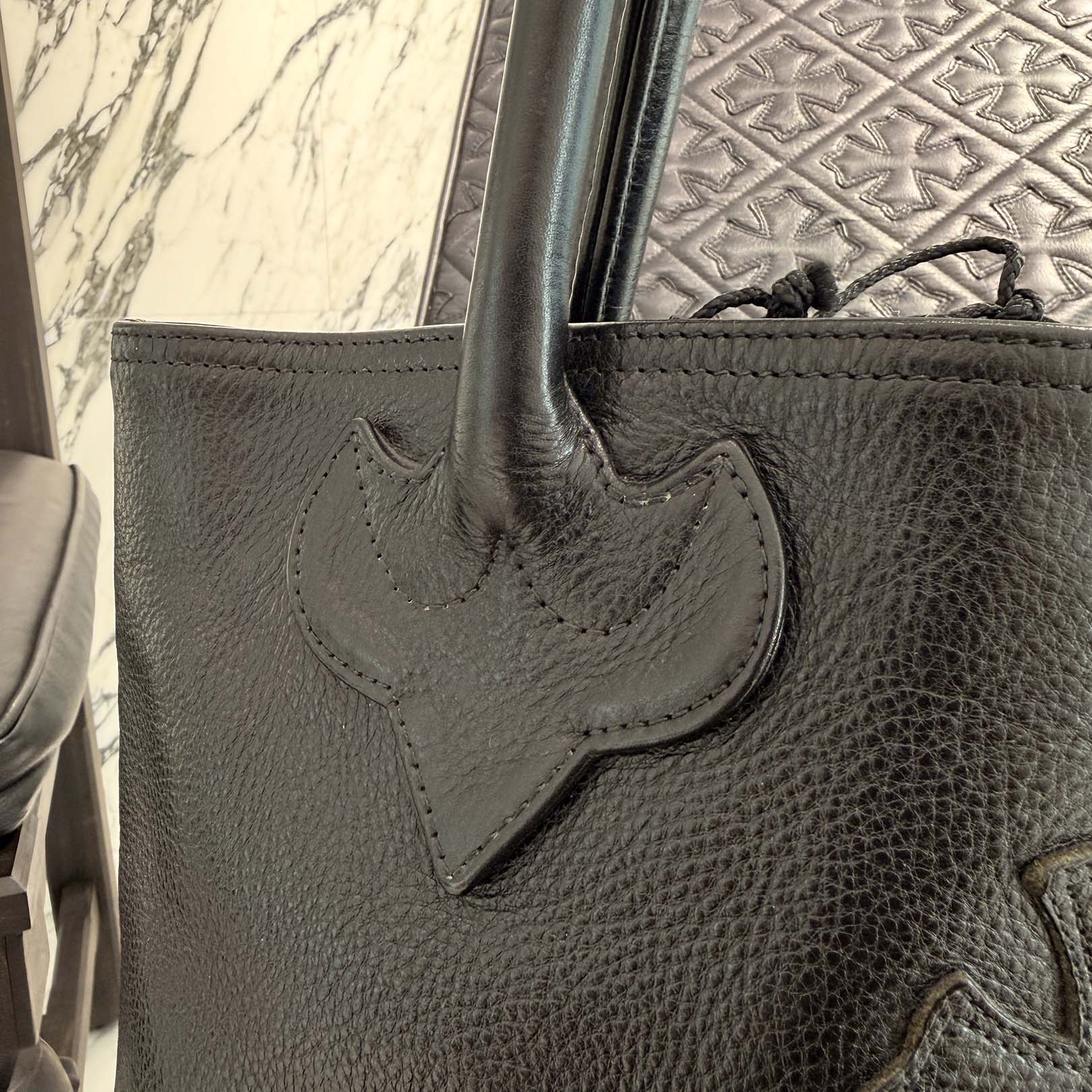 CHROME HEARTS 1 Cross Leather Patch FS Tote Bag クロムハーツ 1クロス レザーパッチ FS トートバッグ