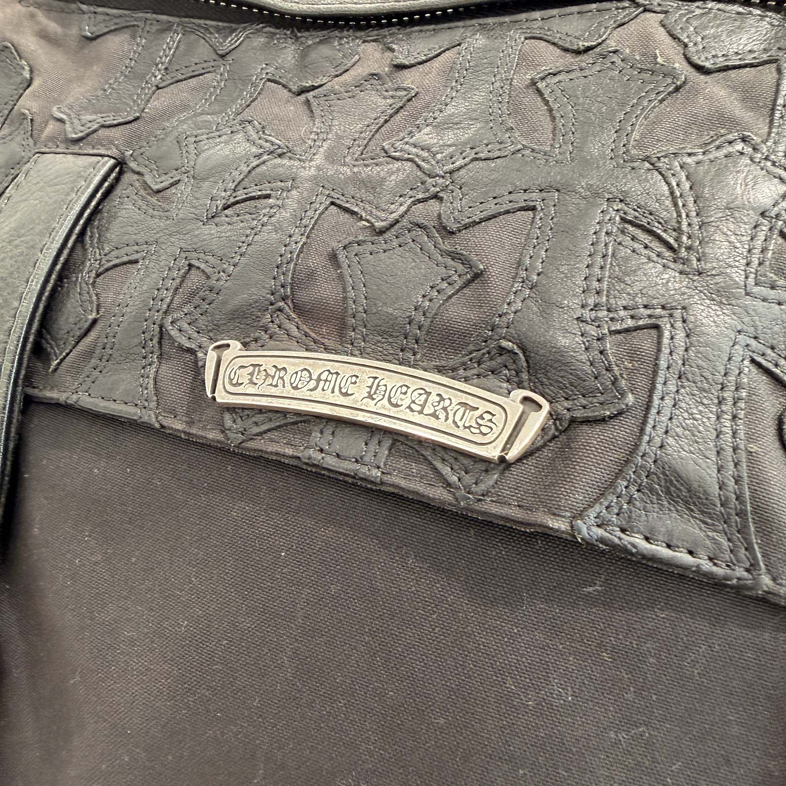 CHROME HEARTS Gunslinger Cemetery Cross Patch Leather Backpack クロムハーツ ガンスリンガー セメタリークロスパッチ レザー バックパック