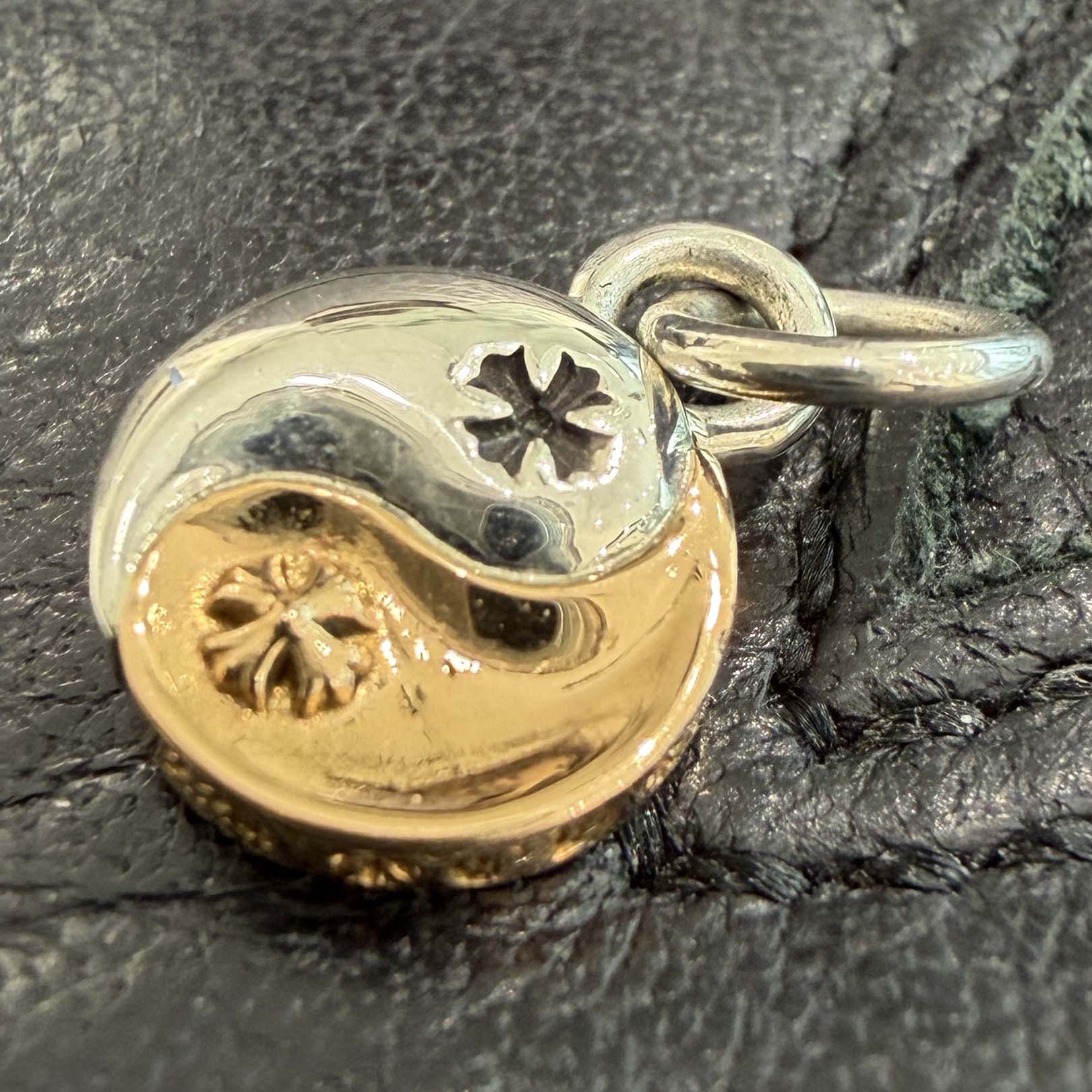 CHROME HEARTS YIN YANG CHARM SILVER /22K GOLD SMALL CHARM Pendant
