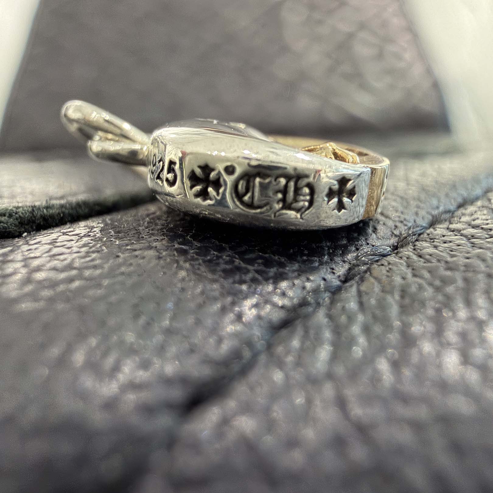 CHROME HEARTS YIN YANG CHARM SILVER /22K GOLD SMALL CHARM Pendant Top クロムハーツ インヤン チャーム シルバー925 / 22K ゴールド スモールチャーム ペンダントトップ