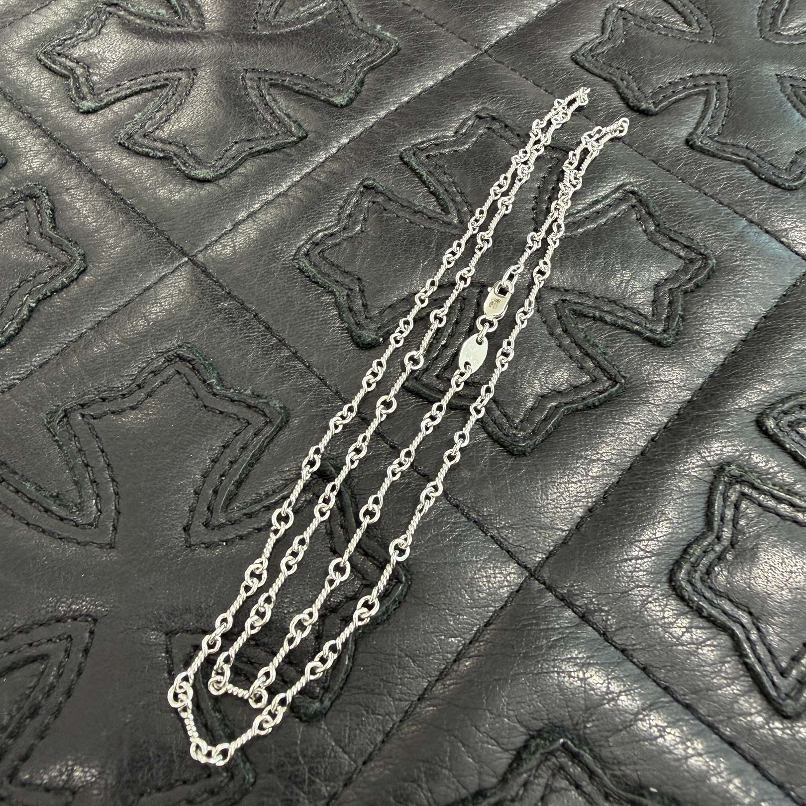 CHROME HEARTS 18KWG Twist Chain Necklace Size 20 Inch クロムハーツ 18KWG ツイストチェーン ネックレス サイズ20インチ