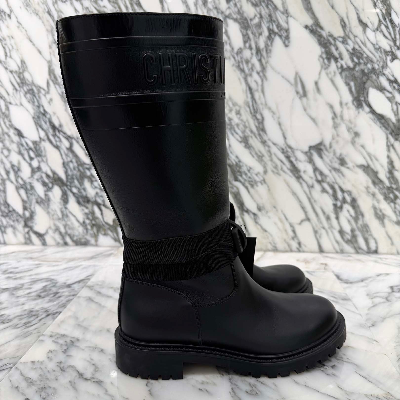 DIOR D-Major Leather Long Boots Size 36(23.0cm~23.5cm)  ディオール Dメジャー レザーロングブーツ サイズ36(23.0cm~23.5cm)