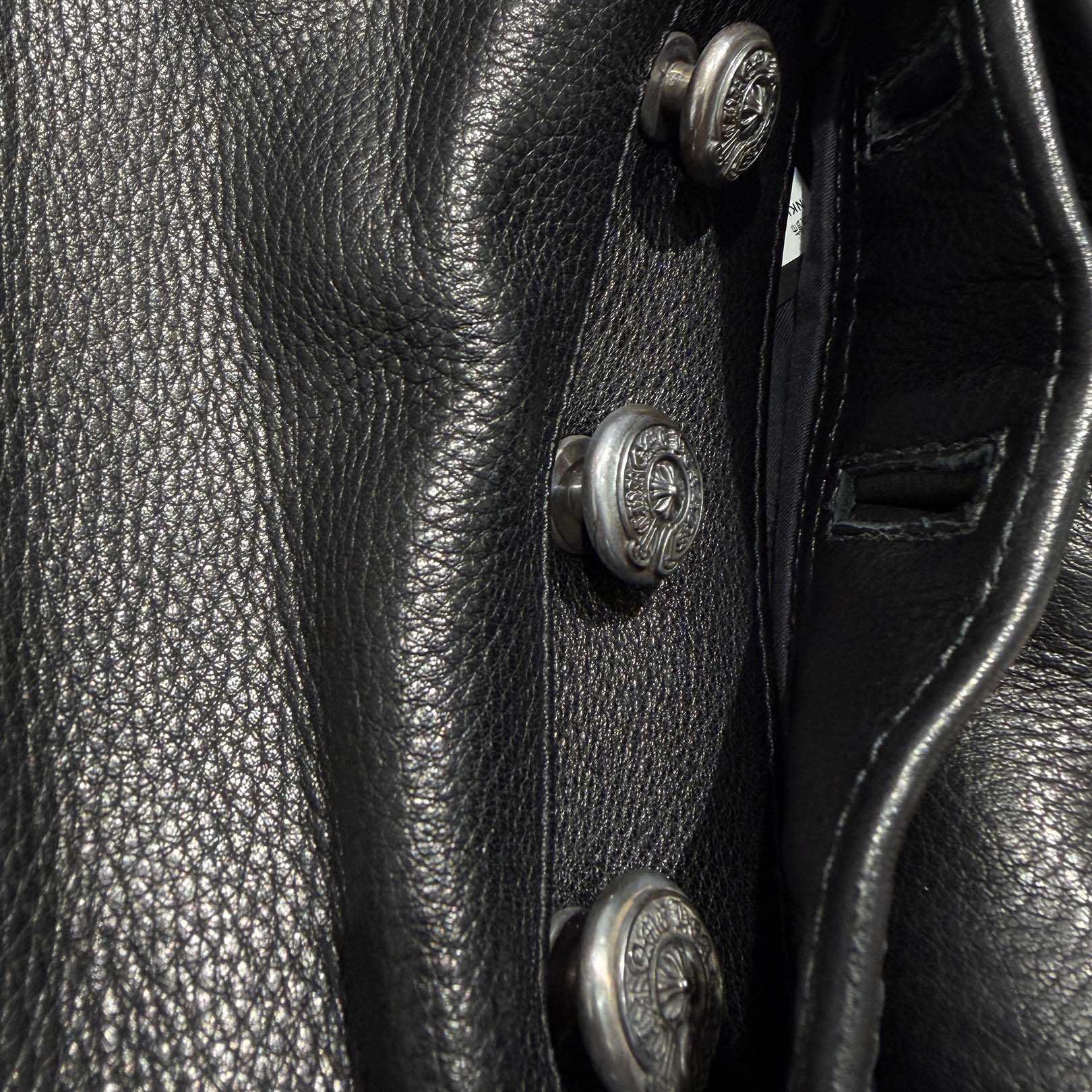 CHROME HEARTS Carpenter Double Knee Leather Pants Size 34 クロムハーツ カーペンター ダブルニー レザーパンツ サイズ34