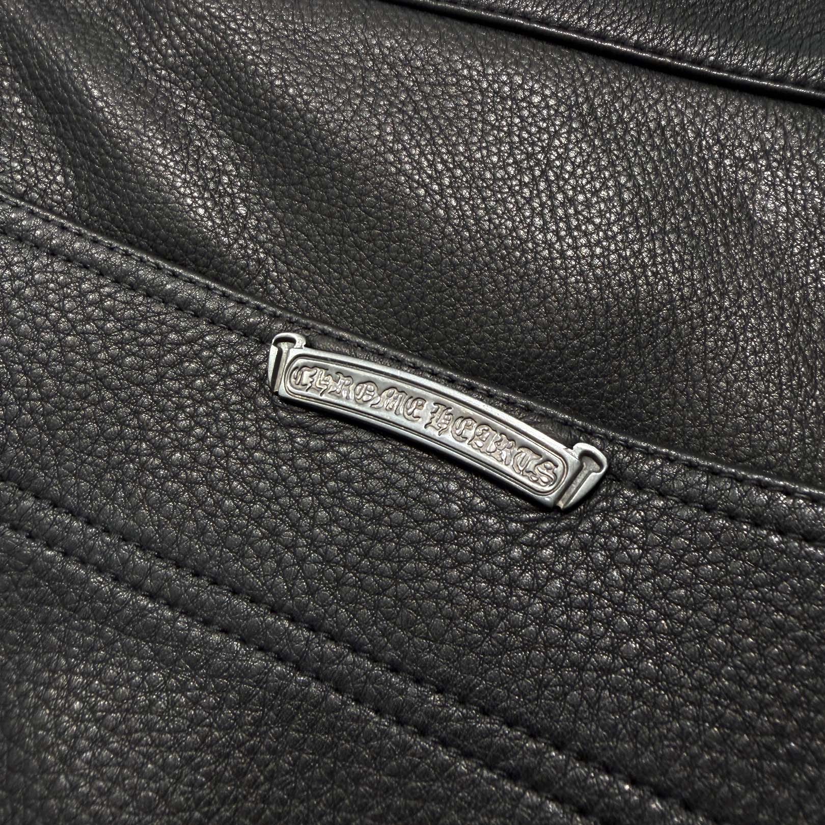 CHROME HEARTS Carpenter Double Knee Leather Pants Size 34 クロムハーツ カーペンター ダブルニー レザーパンツ サイズ34