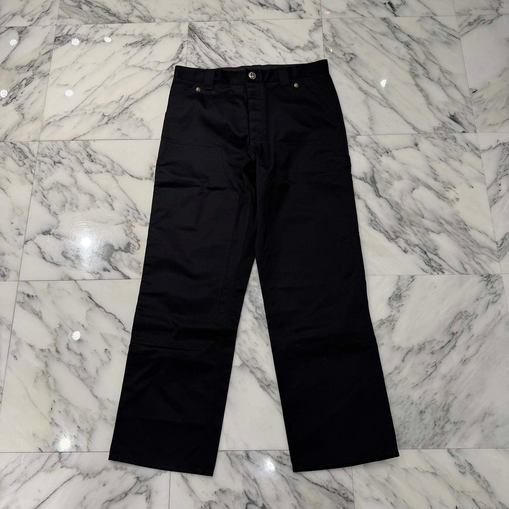 CHROME HEARTS Carpenter Cross Ball Button Double Knee Pants Size 33 クロムハーツ カーペンター クロスボールボタン ダブルニーパンツ サイズ33