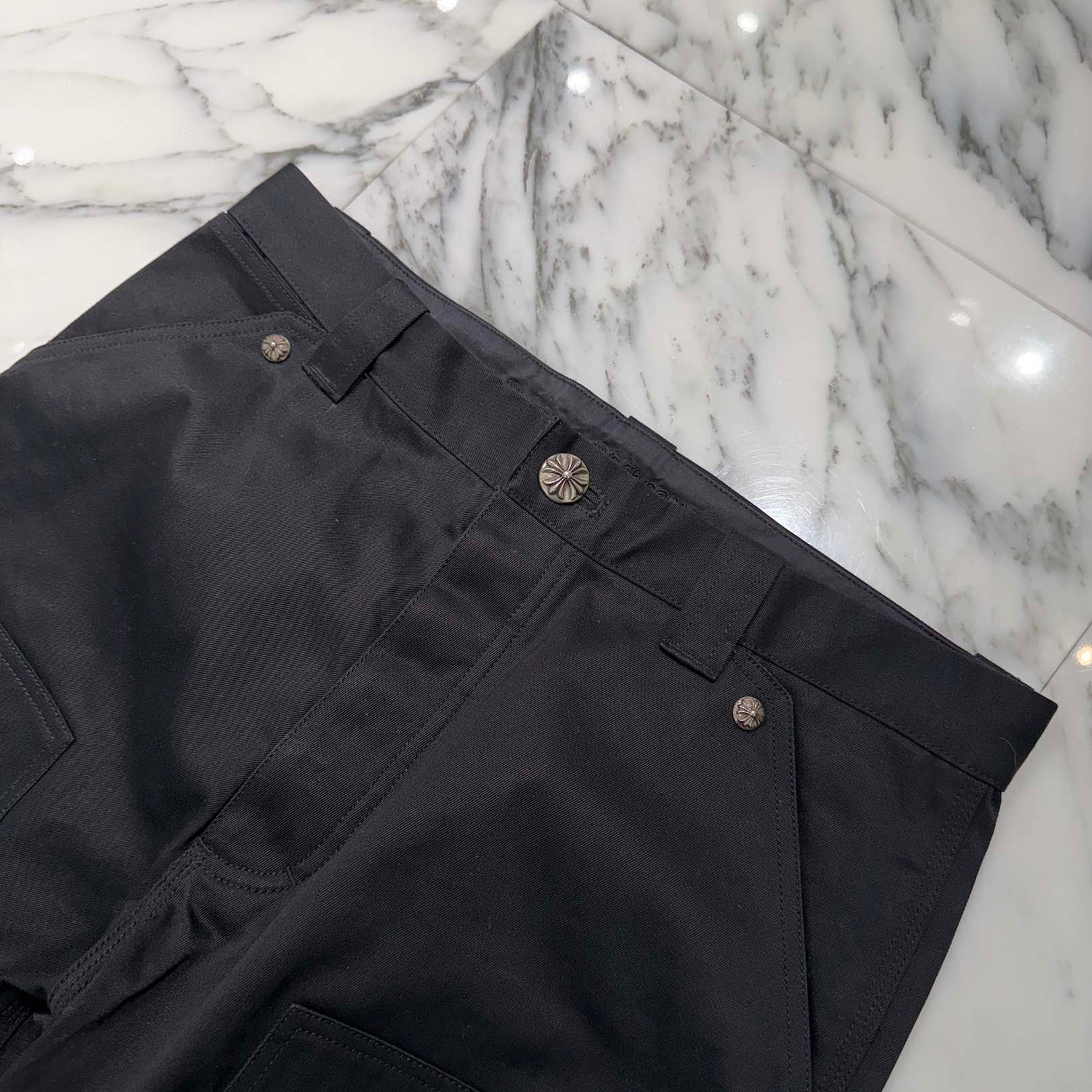 CHROME HEARTS Carpenter Cross Ball Button Double Knee Pants Size 33 クロムハーツ カーペンター クロスボールボタン ダブルニーパンツ サイズ33