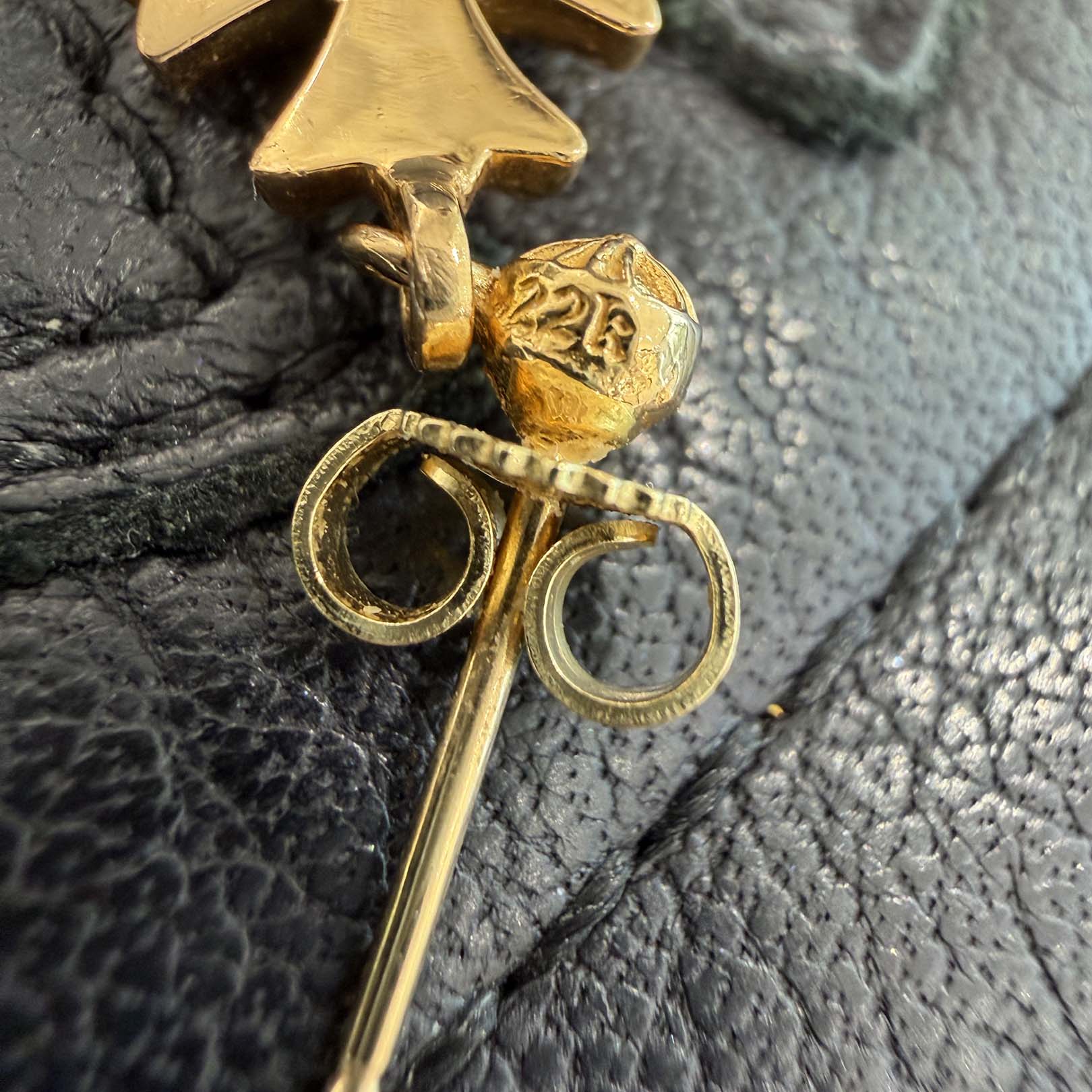 CHROME HEARTS 22K Triple Cross Pave Diamond Earring クロムハーツ 22K トリプルクロス パヴェダイヤモンド イヤリング ピアス
