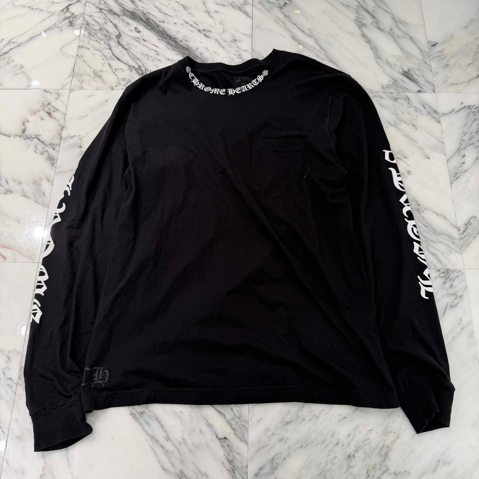 CHROME HEARTS Neck Logo Long Sleeve Tee Size XL クロムハーツ ネックロゴ ロングスリーブ Tシャツ サイズXL