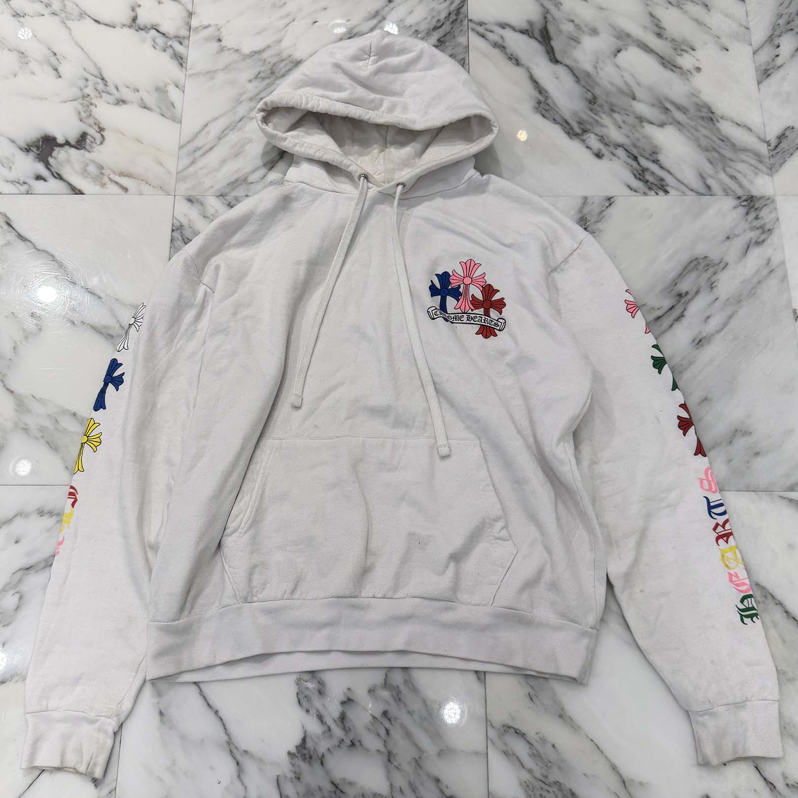 CHROME HEARTS 2022SS MLTCOL CEM CRS Pullover Hoodie Size S クロムハーツ マルチカラー セメタリークロス プルオーバーフーディ サイズS
