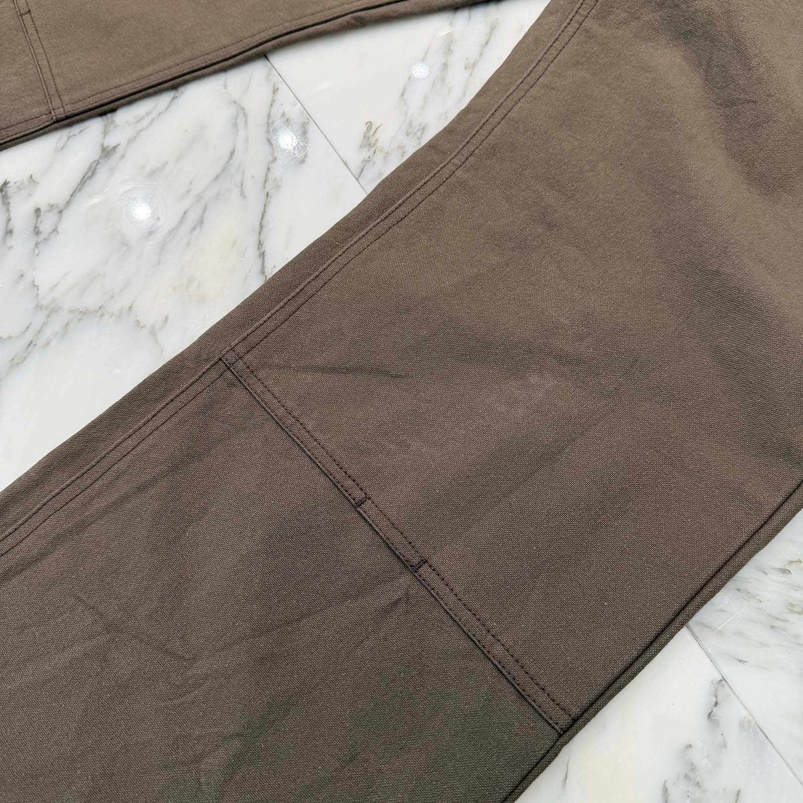 CHROME HEARTS Cemetery Cross Leather Patch Cotton Cargo Pants Size 32 クロムハーツ セメタリー クロス レザー パッチ コットン カーゴ パンツ ブラウン サイズ32