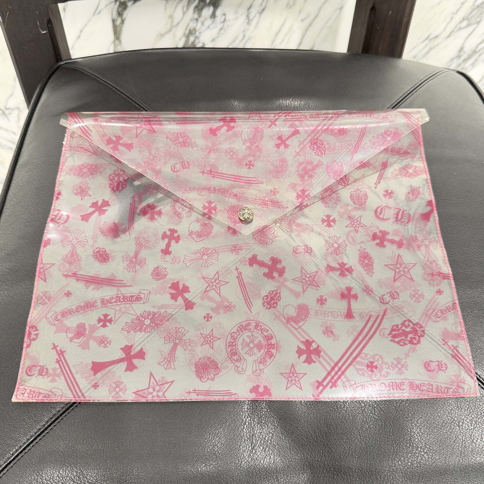 CHROME HEARTS PVC Multi Logo Clear Poach クロムハーツ PVC マルチロゴ クリアポーチ
