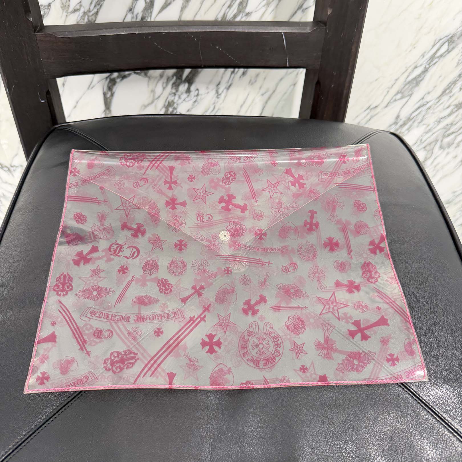 CHROME HEARTS PVC Multi Logo Clear Poach クロムハーツ PVC マルチロゴ クリアポーチ