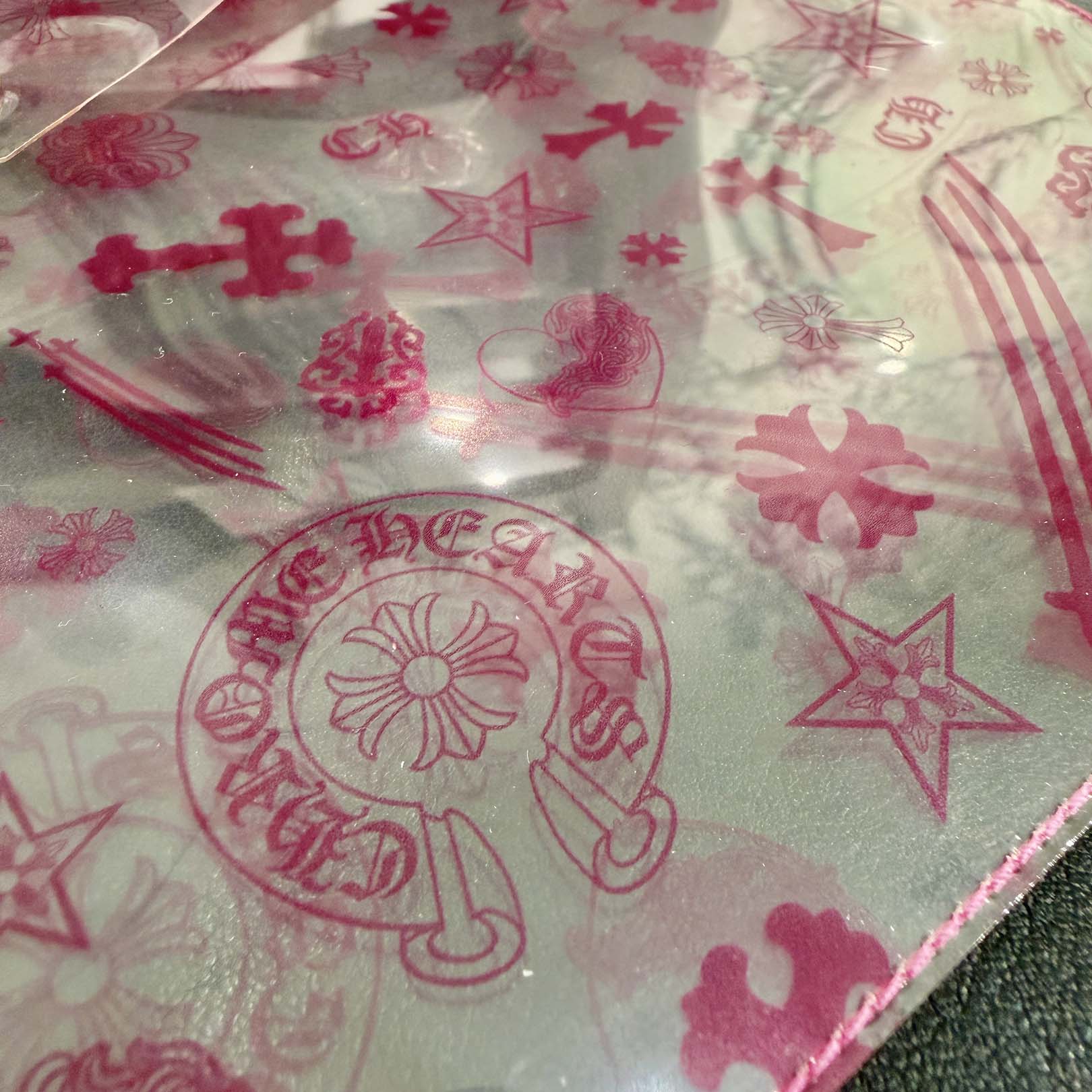 CHROME HEARTS PVC Multi Logo Clear Poach クロムハーツ PVC マルチロゴ クリアポーチ