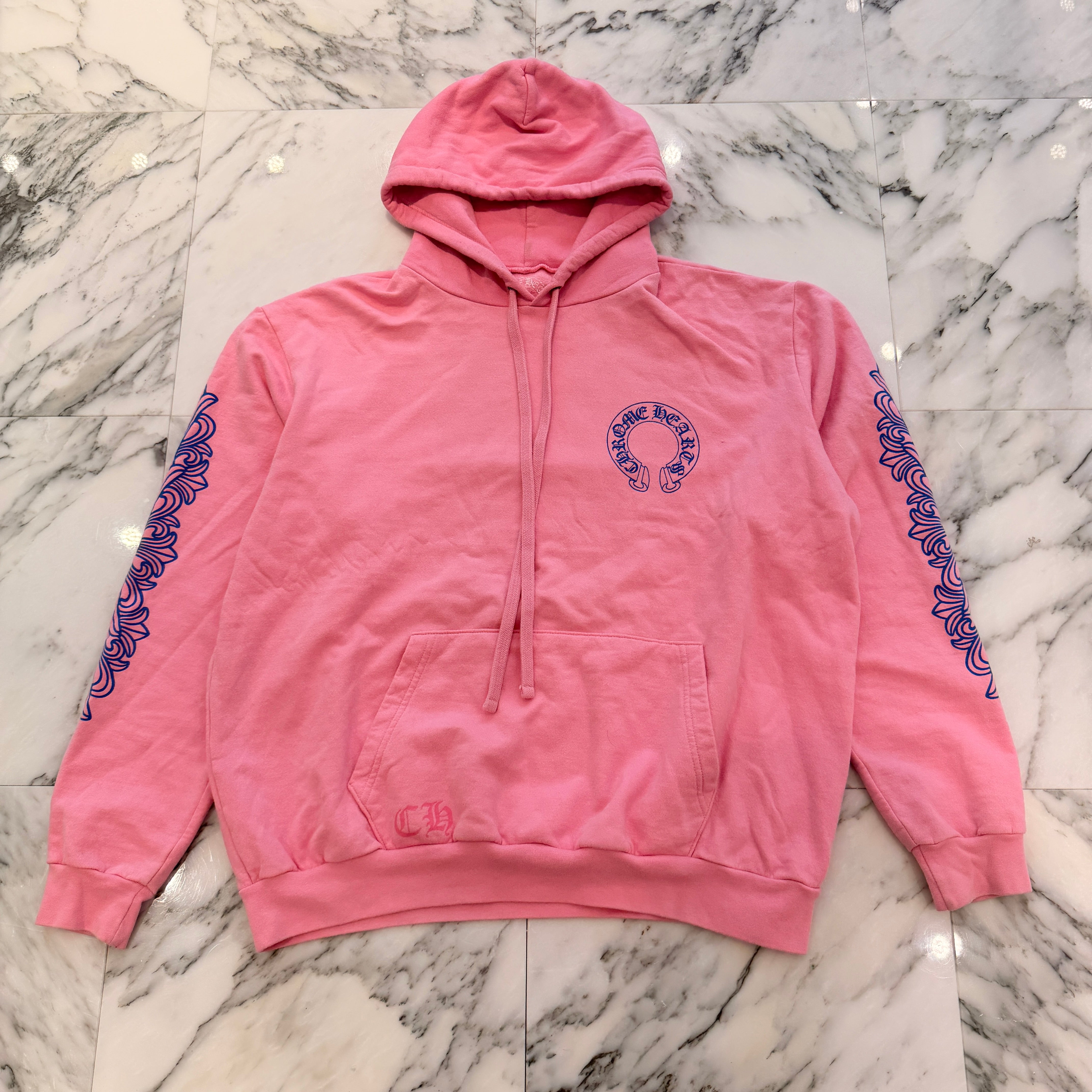 CHROME HEARTS NYC Limited Floral Cross Horseshoe Pullover Hoodie Size XL クロムハーツ ニューヨーク限定 フローラルクロス ホースシュー プルオーバーフーディー サイズXL