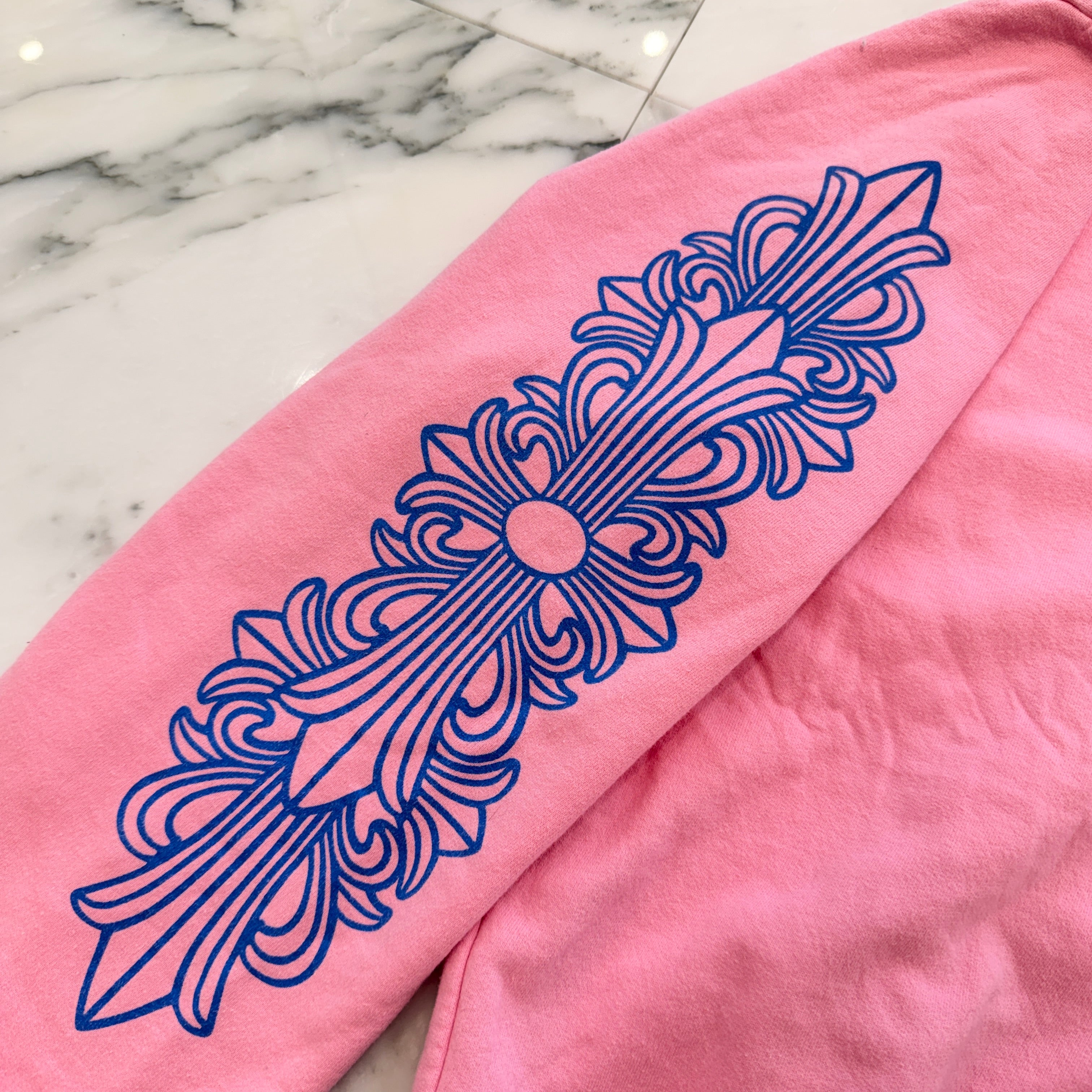 CHROME HEARTS NYC Limited Floral Cross Horseshoe Pullover Hoodie Size XL クロムハーツ ニューヨーク限定 フローラルクロス ホースシュー プルオーバーフーディー サイズXL