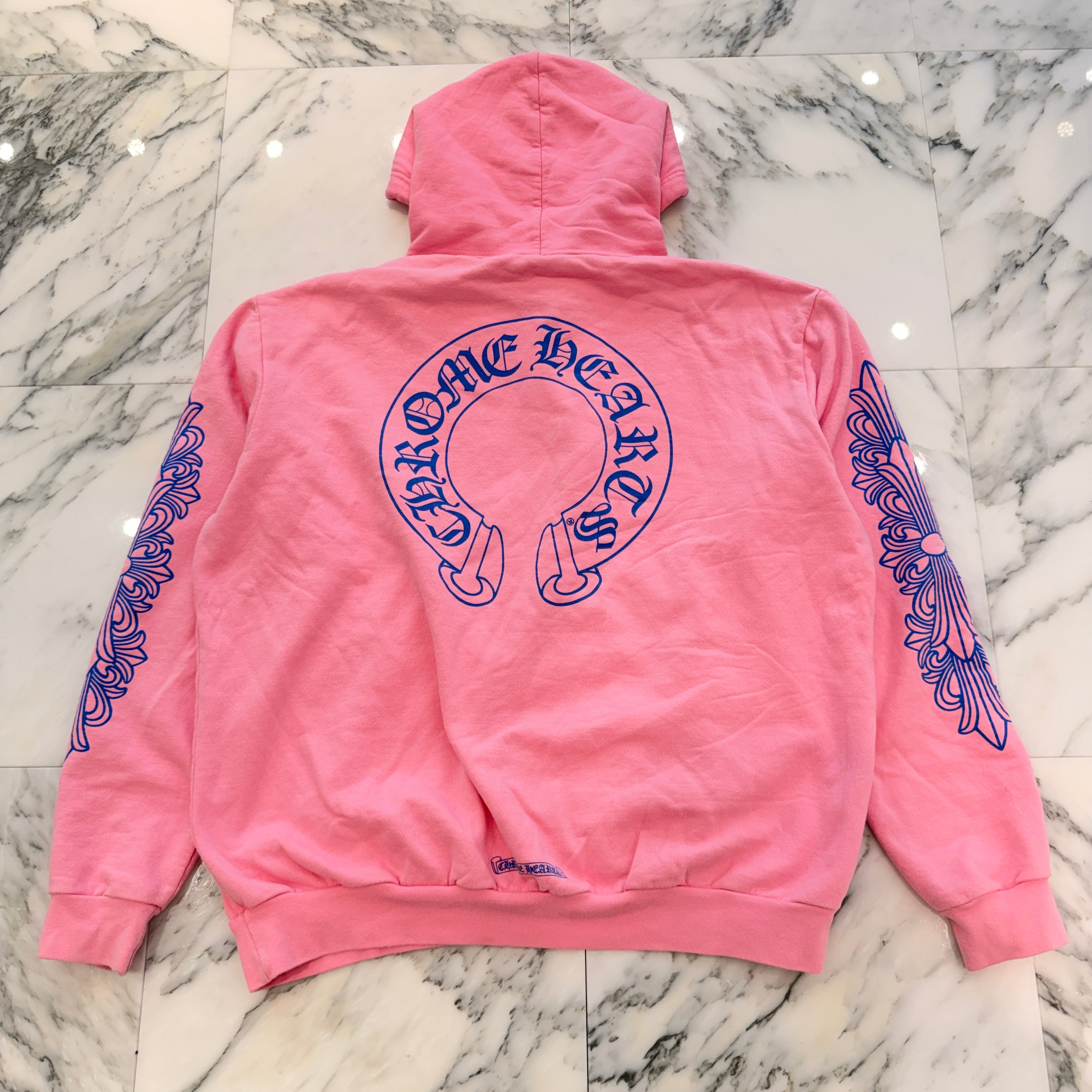 CHROME HEARTS NYC Limited Floral Cross Horseshoe Pullover Hoodie Size XL クロムハーツ ニューヨーク限定 フローラルクロス ホースシュー プルオーバーフーディー サイズXL