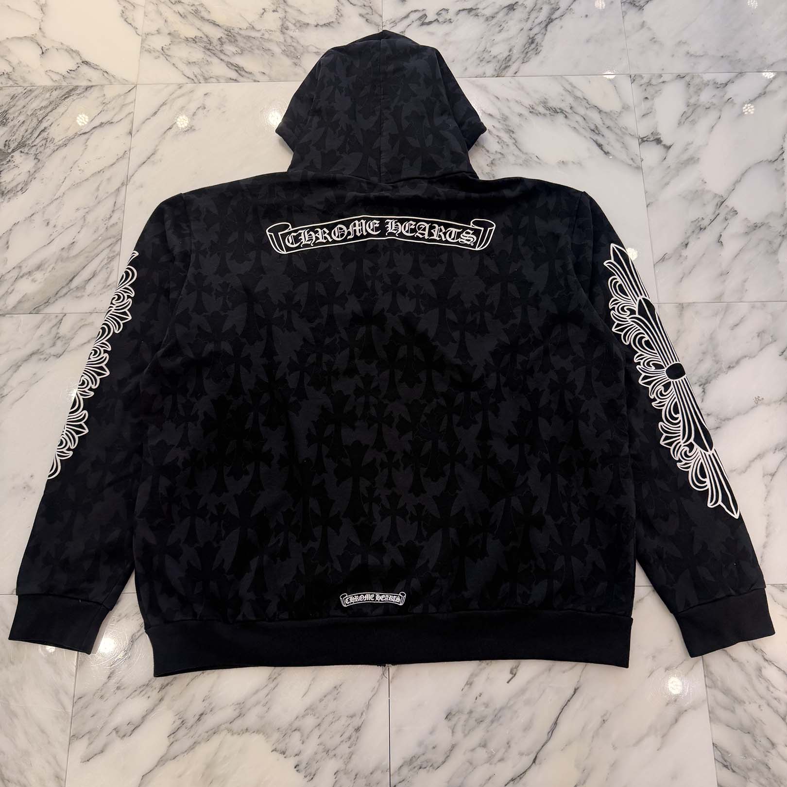 CHROME HEARTS 2024SS Graveyard Cemetery Cross Zip Up Hoodie Size XL クロムハーツ グレイブヤード セメタリークロス ジップアップフーディ サイズXL