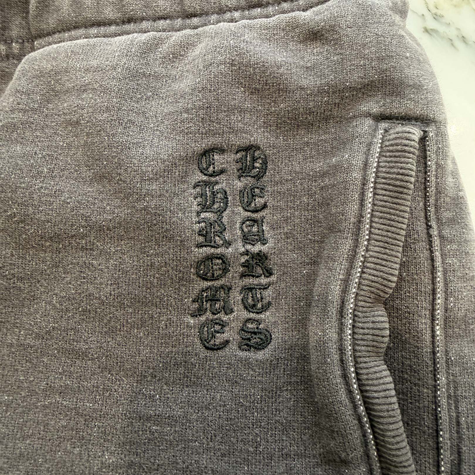 CHROME HEARTS Y NOT Vertical Logo Embroidery Sweat Long Pants Size M クロムハーツ ワイノット ヴァーティカルロゴ 刺繍 スウェットロングパンツ サイズM