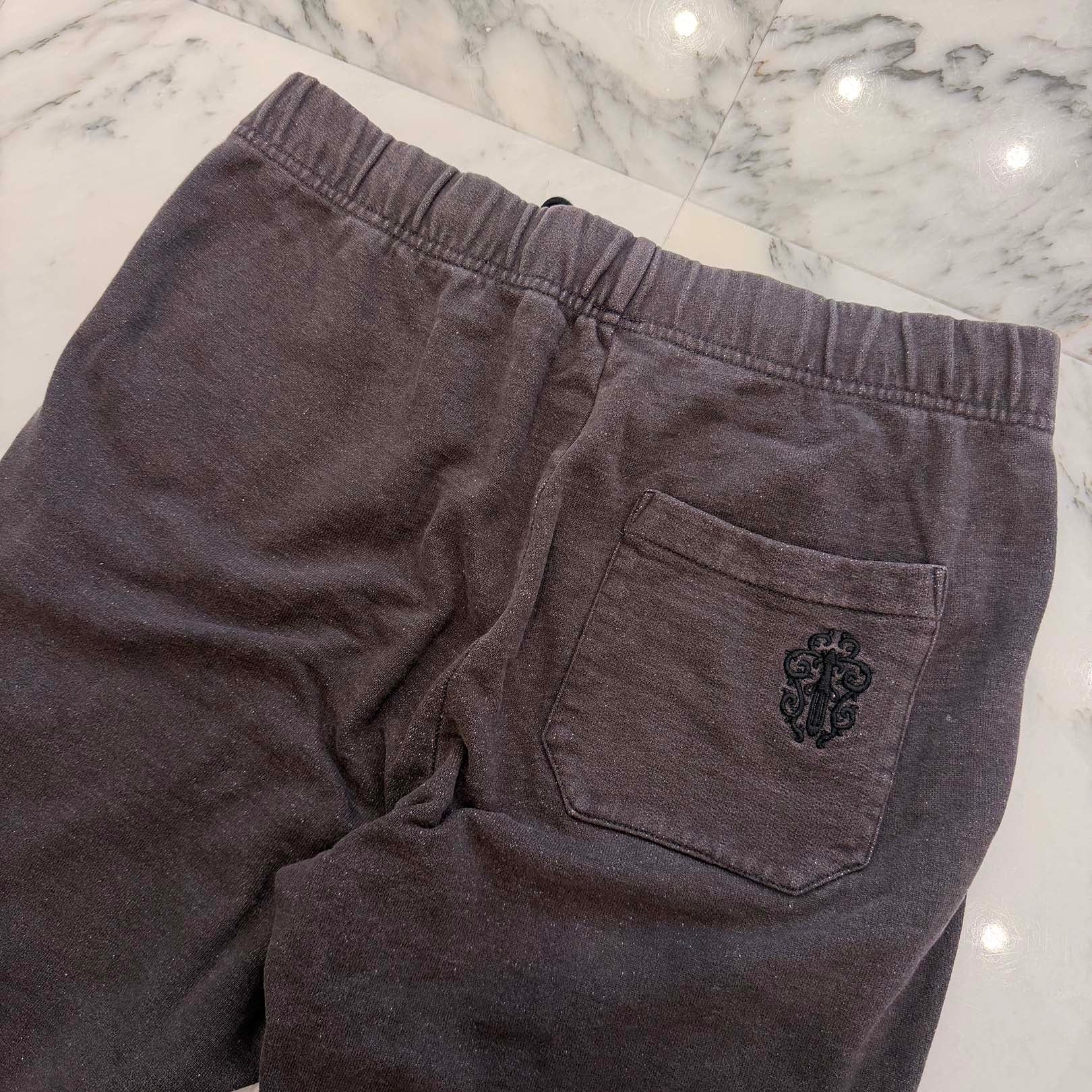 CHROME HEARTS Y NOT Vertical Logo Embroidery Sweat Long Pants Size M クロムハーツ ワイノット ヴァーティカルロゴ 刺繍 スウェットロングパンツ サイズM