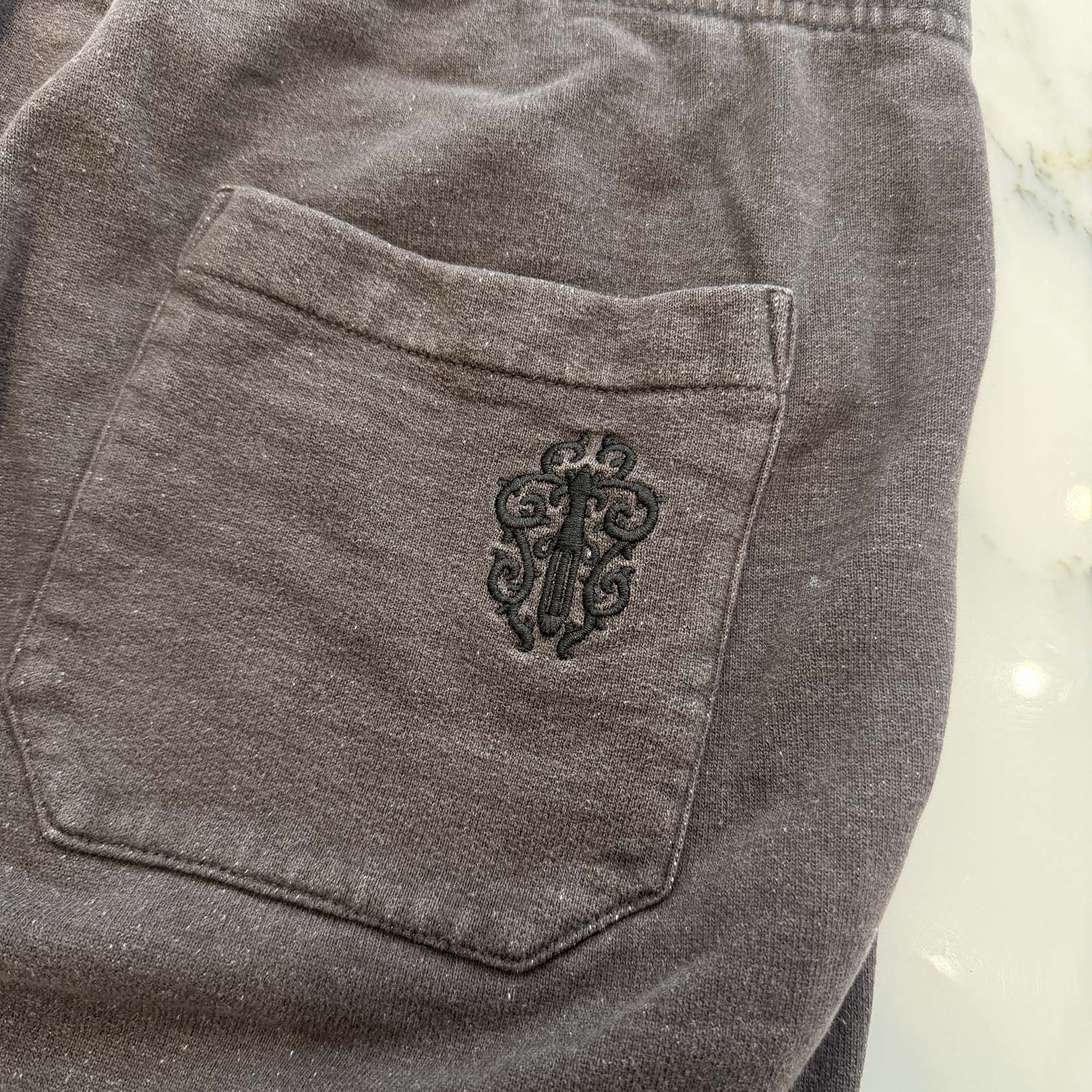 CHROME HEARTS Y NOT Vertical Logo Embroidery Sweat Long Pants Size M クロムハーツ ワイノット ヴァーティカルロゴ 刺繍 スウェットロングパンツ サイズM