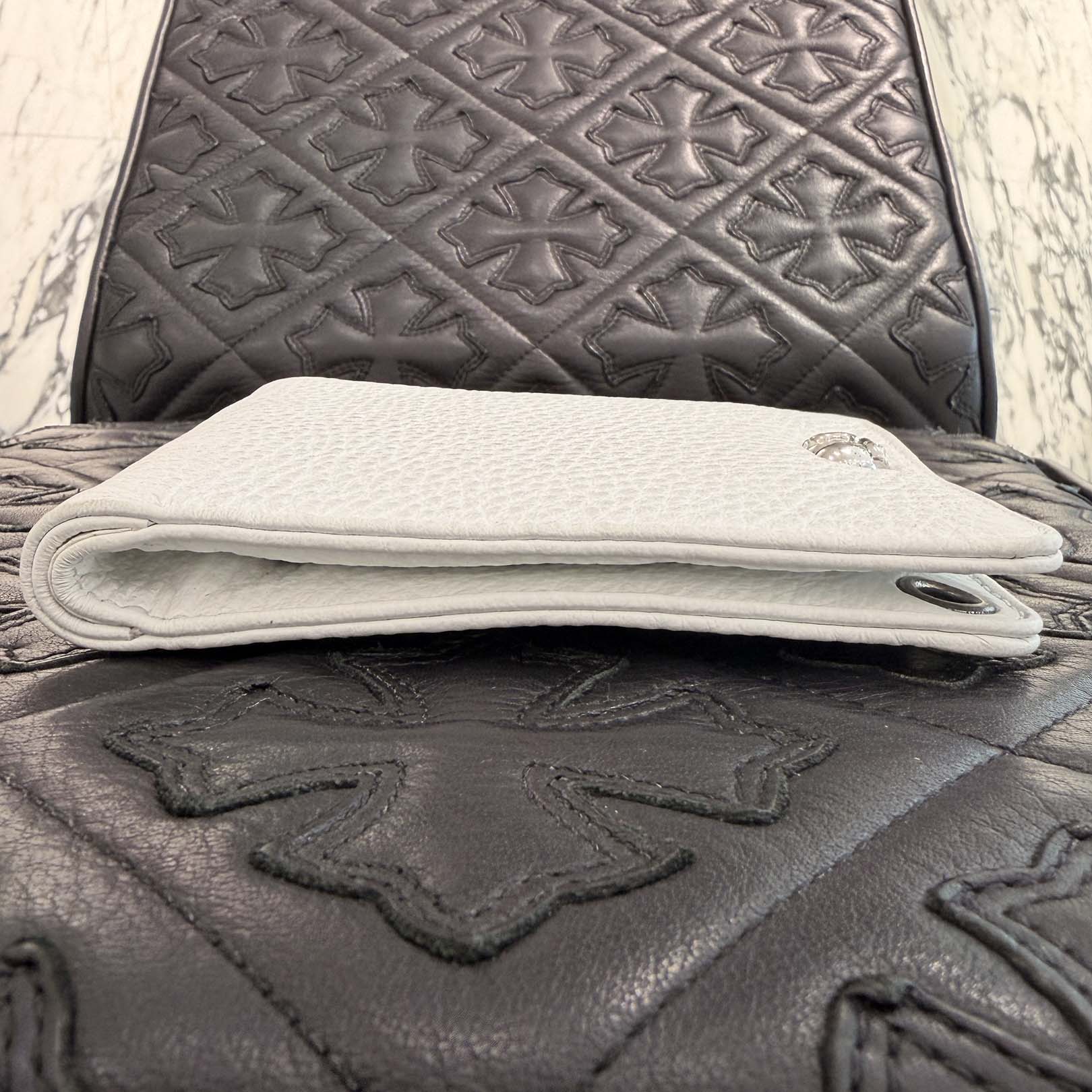 CHROME HEARTS Cannes Limited 1SNAP Viny Heart Button Leather Wallet クロムハーツ カンヌ限定 1スナップ ヴィニーハートボタン レザーウォレット