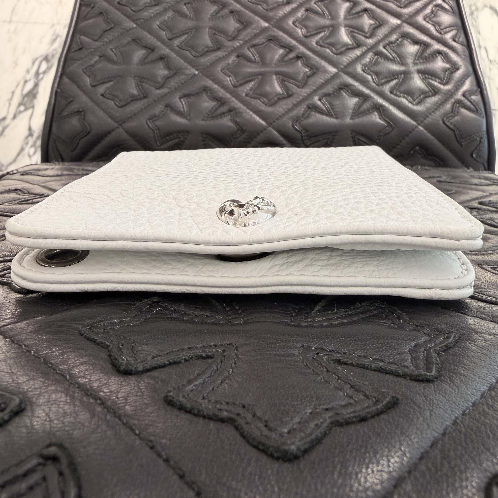 CHROME HEARTS Cannes Limited 1SNAP Viny Heart Button Leather Wallet クロムハーツ カンヌ限定 1スナップ ヴィニーハートボタン レザーウォレット