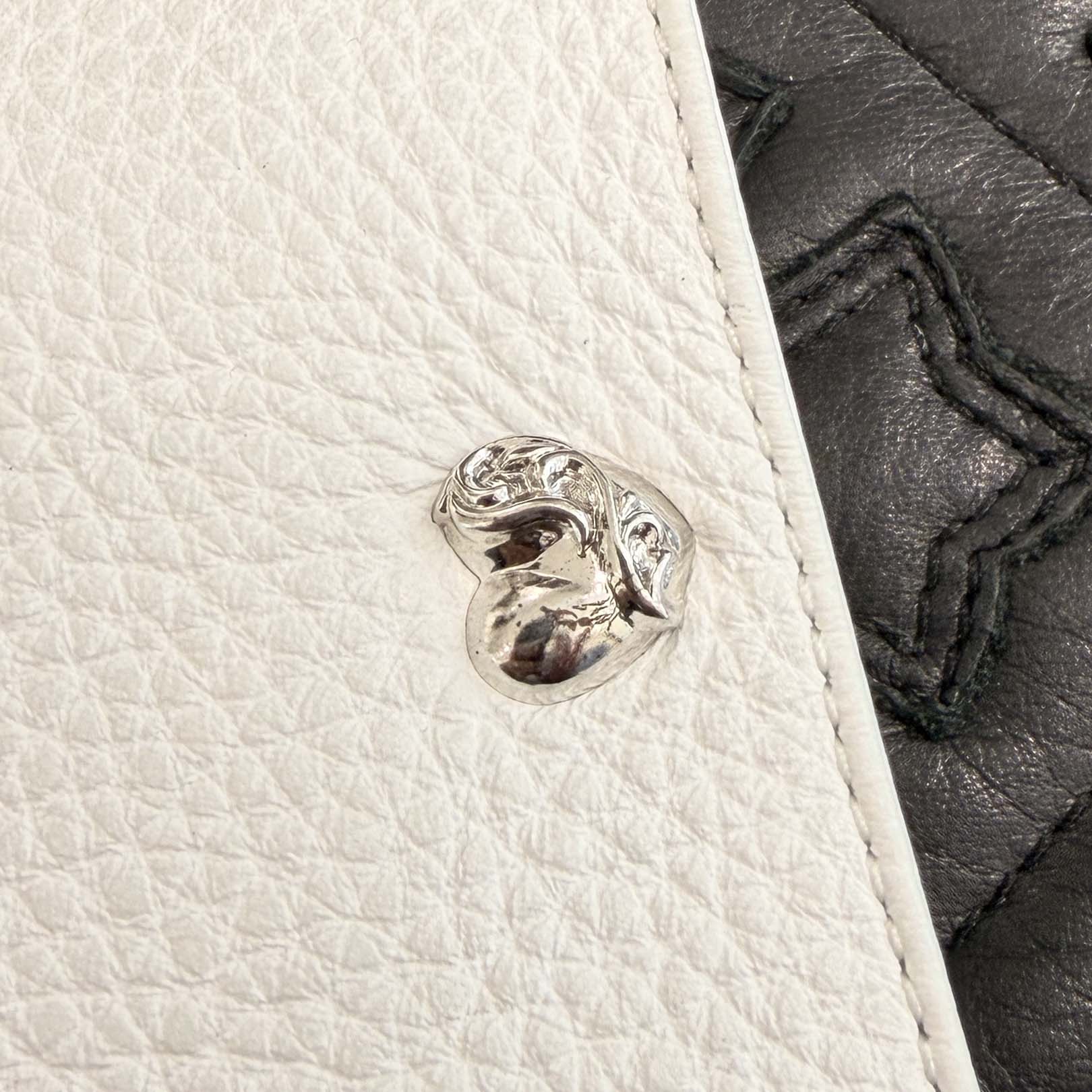 CHROME HEARTS Cannes Limited 1SNAP Viny Heart Button Leather Wallet クロムハーツ カンヌ限定 1スナップ ヴィニーハートボタン レザーウォレット