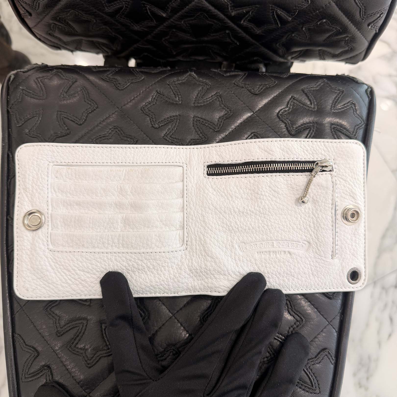 CHROME HEARTS Cannes Limited 1SNAP Viny Heart Button Leather Wallet クロムハーツ カンヌ限定 1スナップ ヴィニーハートボタン レザーウォレット