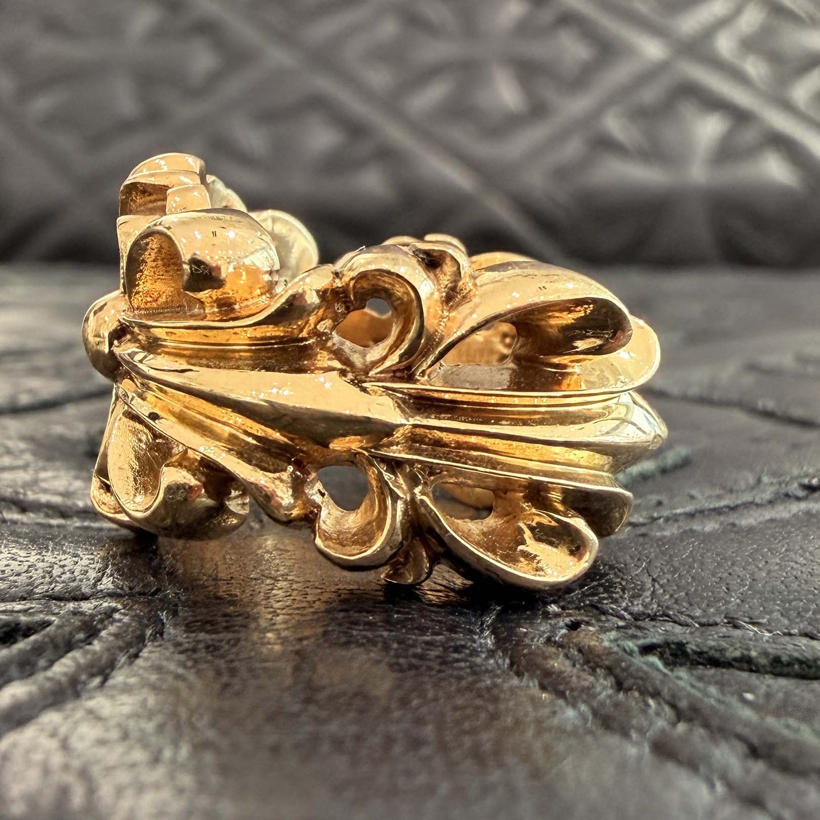CHROME HEARTS 22K DBL FLRL CRS Ring Size 13号 クロムハーツ 22K ダブルフローラルクロス リング サイズ13号