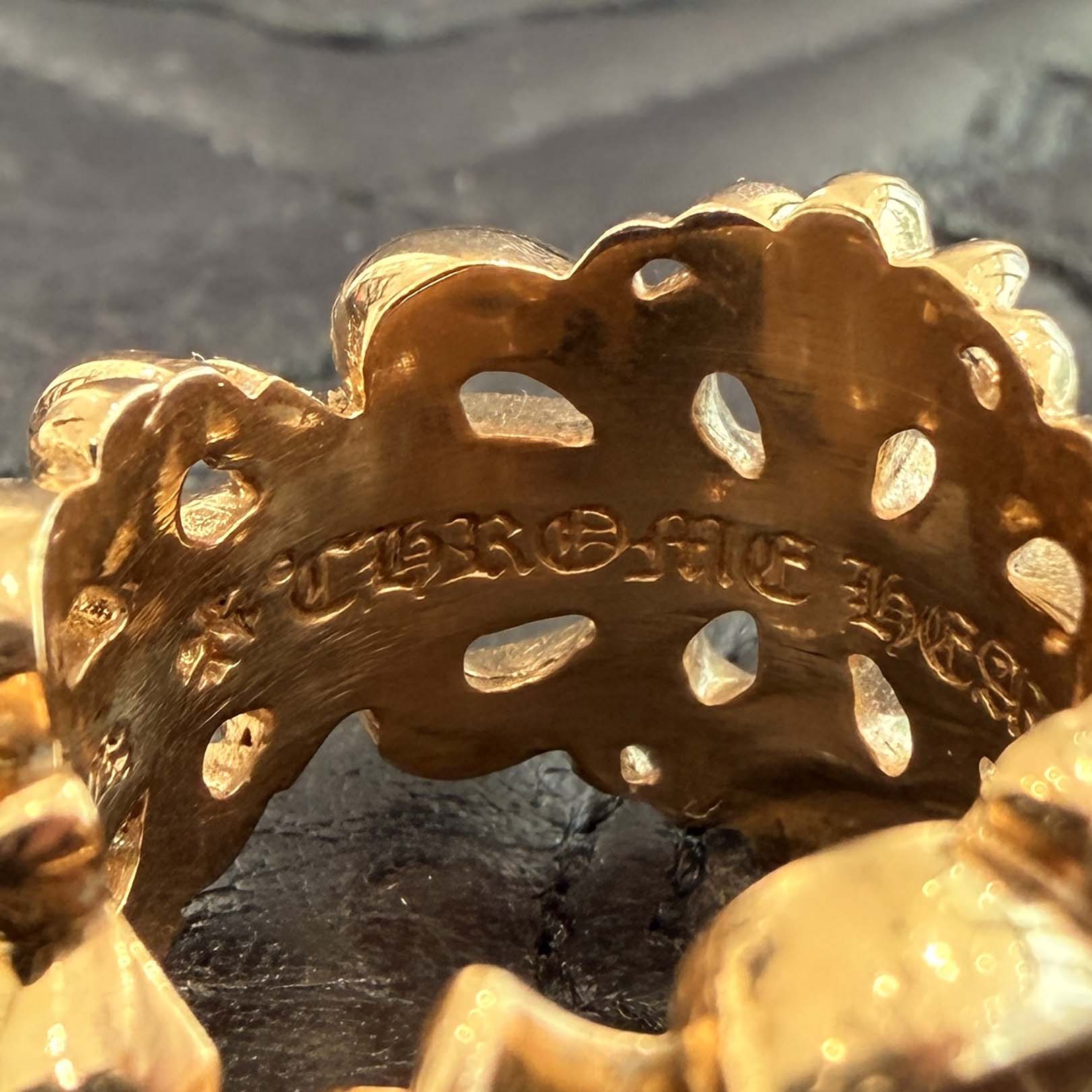 CHROME HEARTS 22K DBL FLRL CRS Ring Size 13号 クロムハーツ 22K