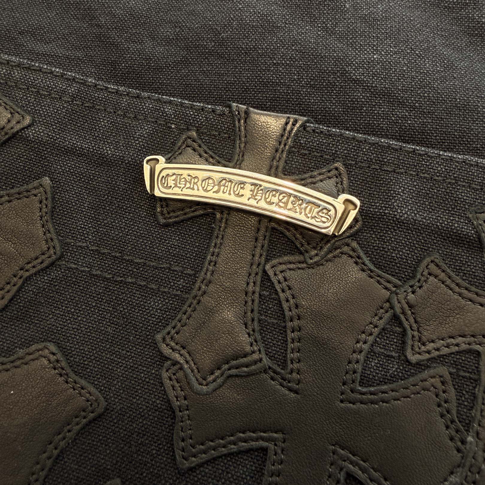 CHROME HEARTS Carpenter Cemetery Cross Patch Denim Shorts Size 36 クロムハーツ カーペンター セメタリークロスパッチ デニムショーツ サイズ36