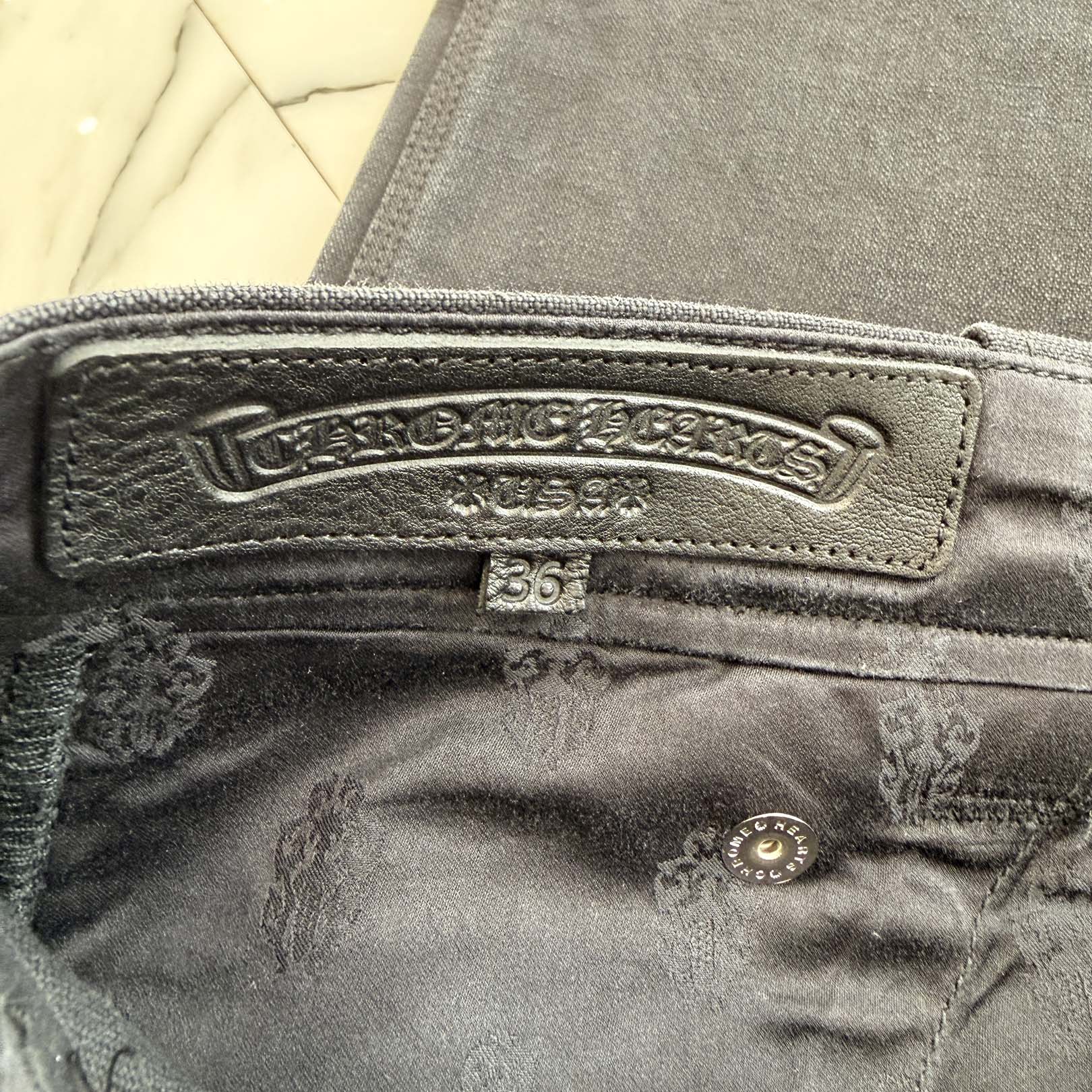 CHROME HEARTS Carpenter Cemetery Cross Patch Denim Shorts Size 36 クロムハーツ カーペンター セメタリークロスパッチ デニムショーツ サイズ36