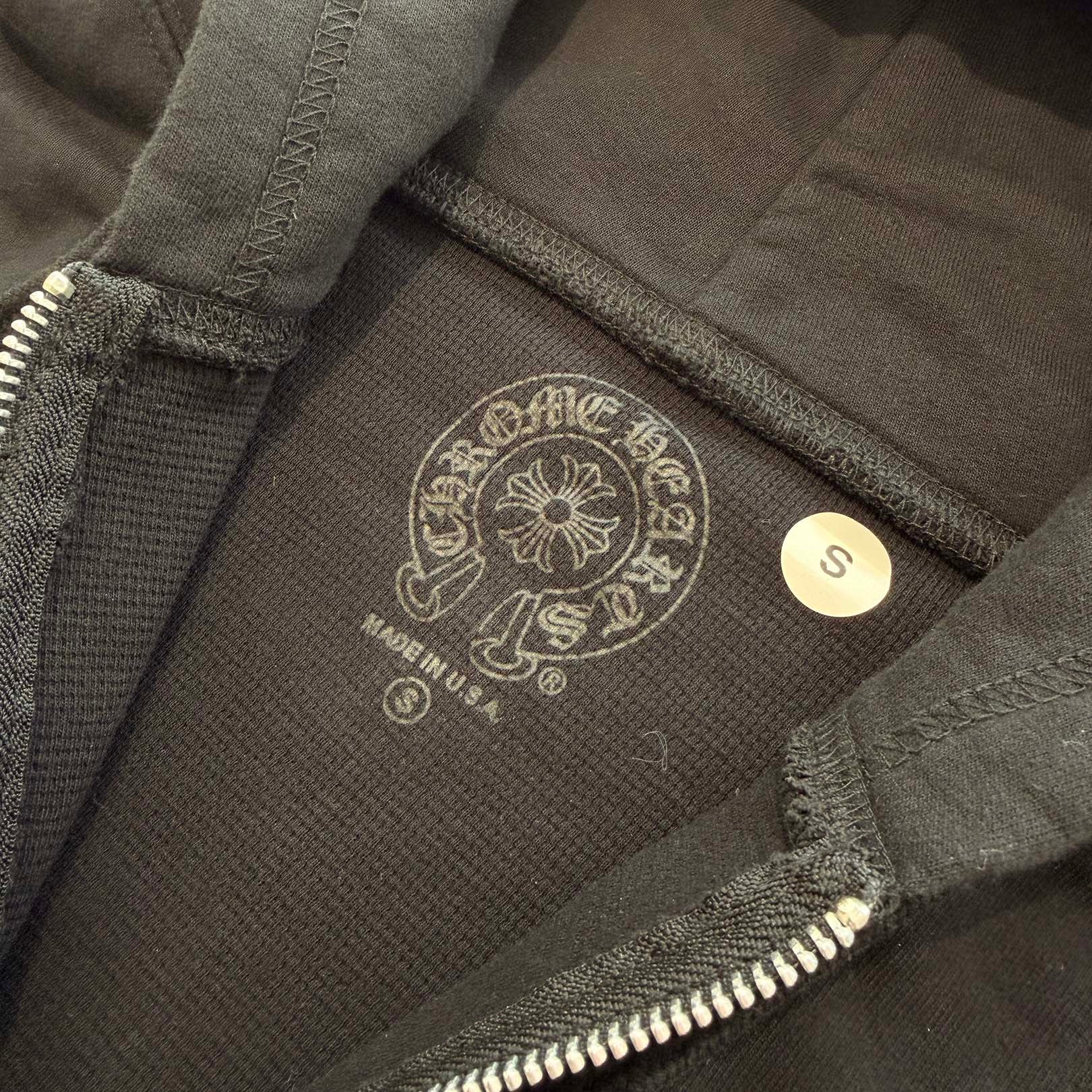 CHROME HEARTS MALIBU Limited Horseshoe Thermal Zip Up Hoodie Size S クロムハーツ マリブ限定 ホースシュー サーマル ジップアップ フーディ サイズS