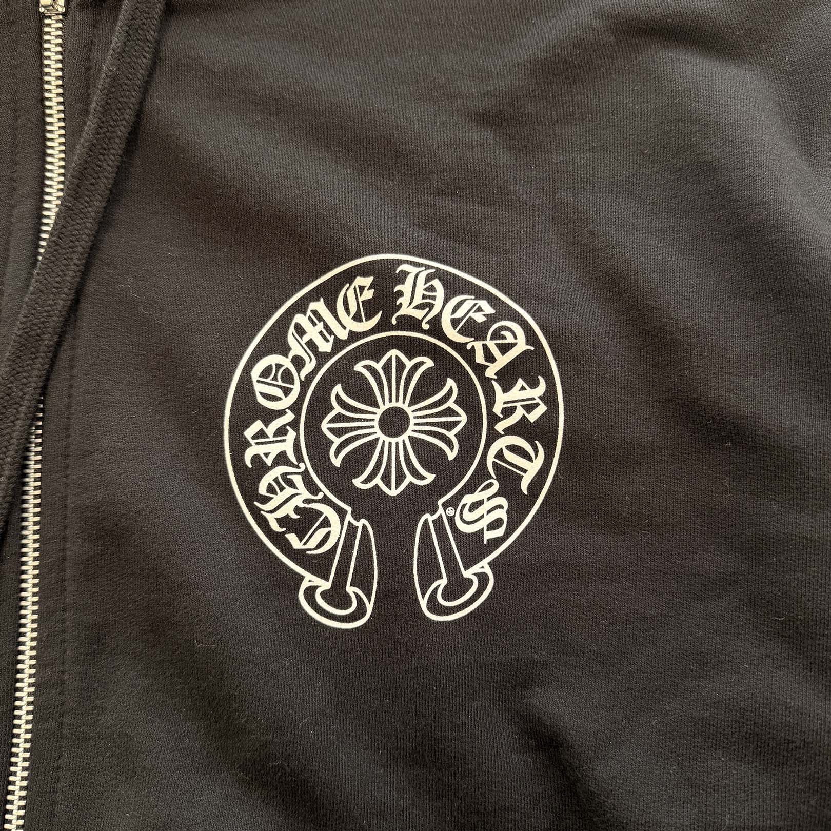CHROME HEARTS MALIBU Limited Horseshoe Thermal Zip Up Hoodie Size S クロムハーツ マリブ限定 ホースシュー サーマル ジップアップ フーディ サイズS