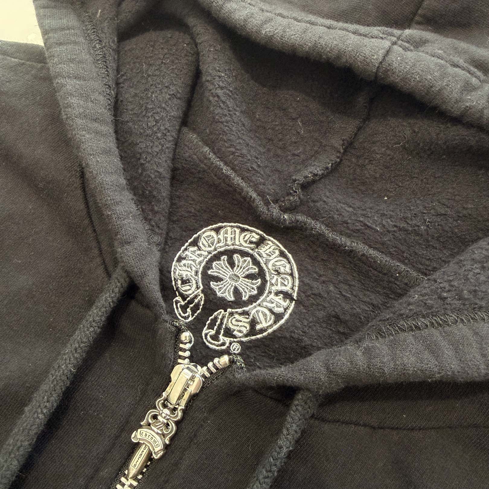 CHROME HEARTS OLD Made In Hollywood Vertical Logo Zip Up Hoodie Size S クロムハーツ オールド メイドインハリウッド ヴァーティカルロゴ ジップアップフーディ サイズS