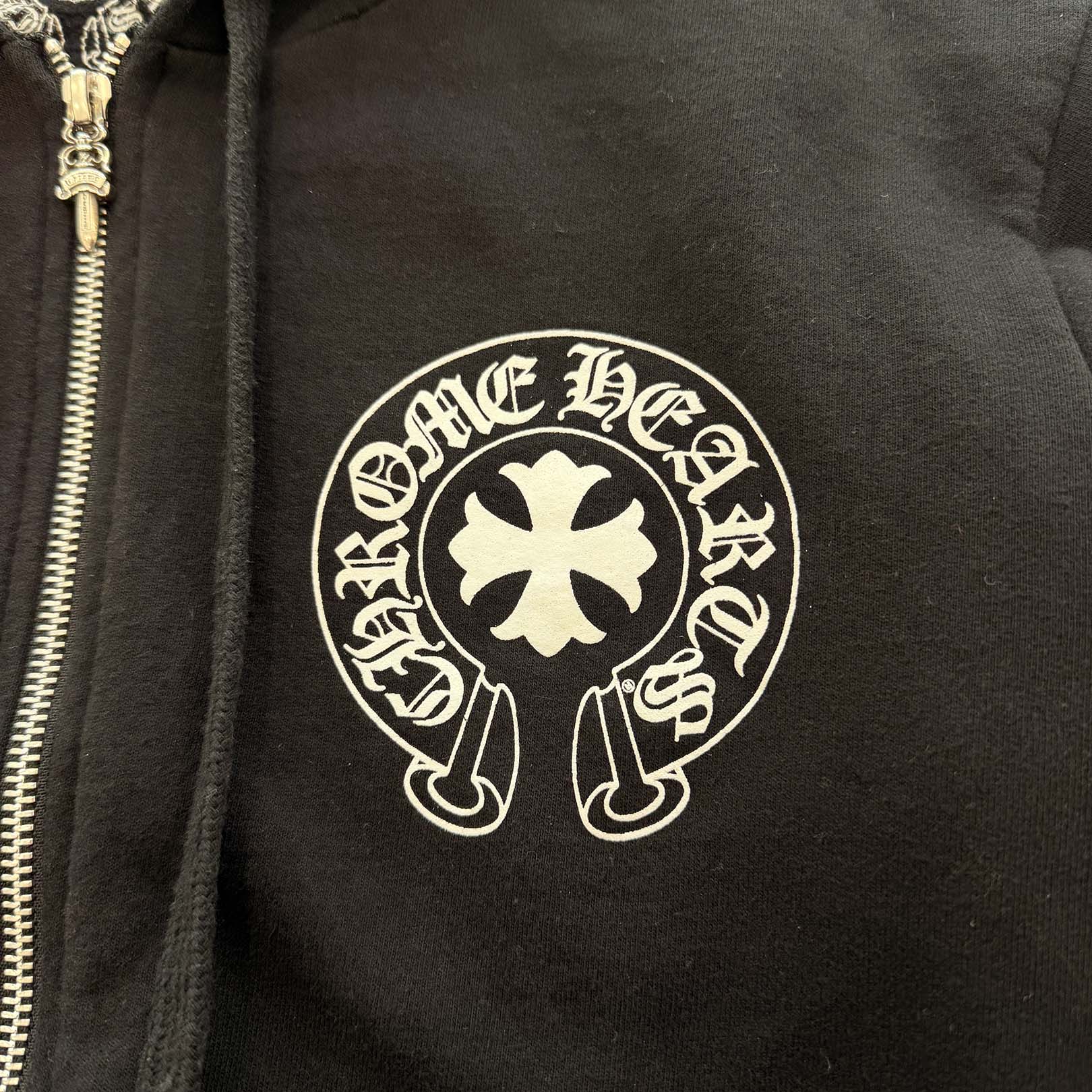 CHROME HEARTS OLD Made In Hollywood Vertical Logo Zip Up Hoodie Size S クロムハーツ オールド メイドインハリウッド ヴァーティカルロゴ ジップアップフーディ サイズS