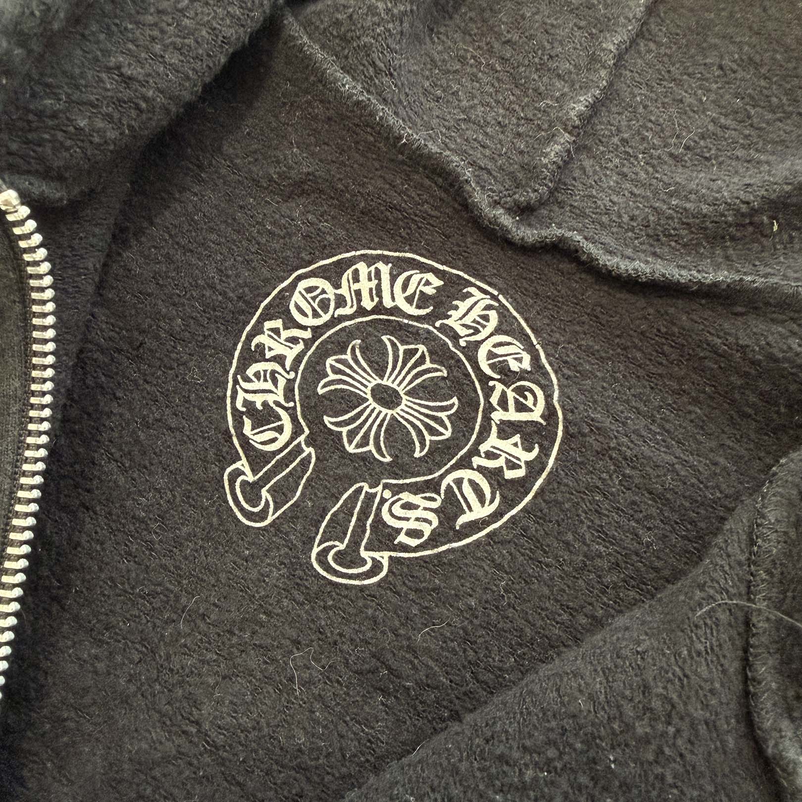 CHROME HEARTS OLD Made In Hollywood Back CH Plus Print Zip Up Hoodie Size L クロムハーツ オールド メイドインハリウッド バックCHプラス プリント ジップアップフーディ サイズL